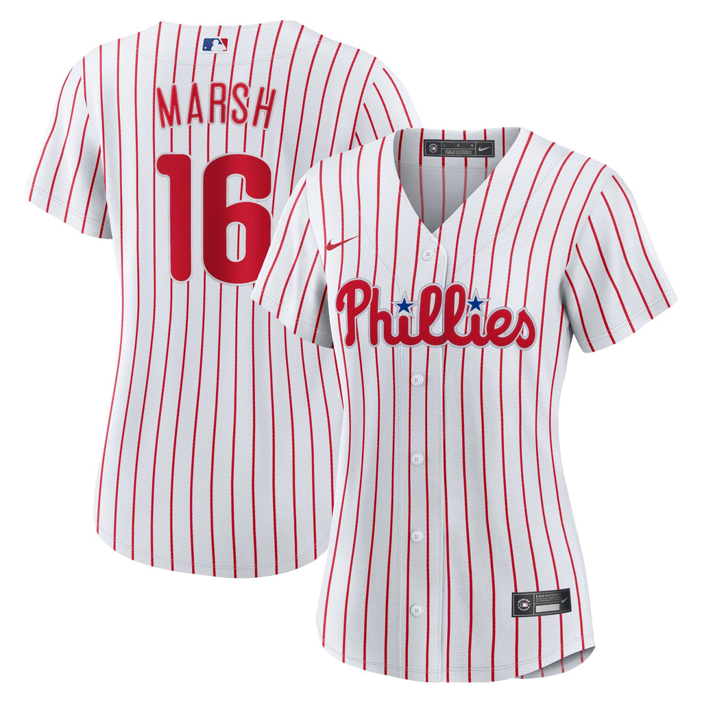 Women's Philadelphia Phillies Brandon Marsh Nike White Home Replica Jersey - 2