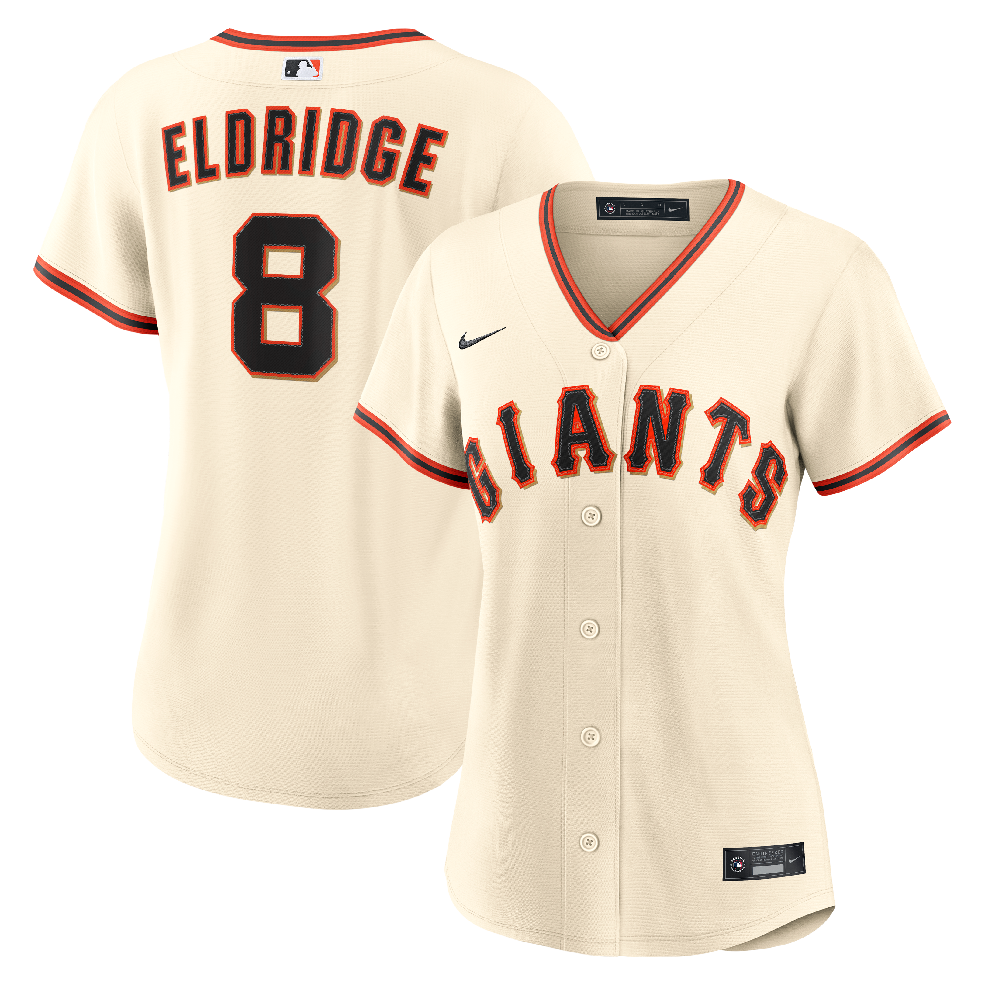 Women's San Francisco Giants Bryce Eldridge Nike Cream Home Replica Jersey