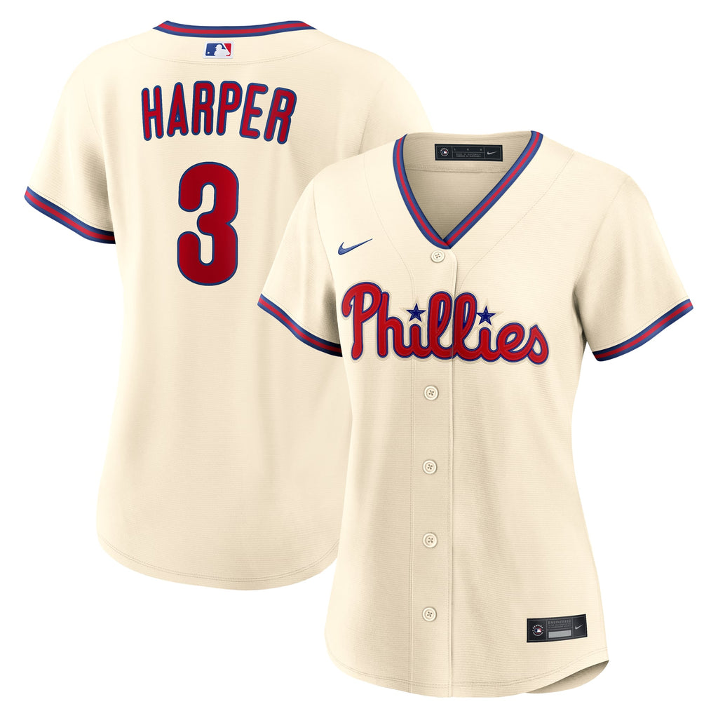 Women's Philadelphia Phillies Bryce Harper Nike Cream Alternate Replica Jersey - 2