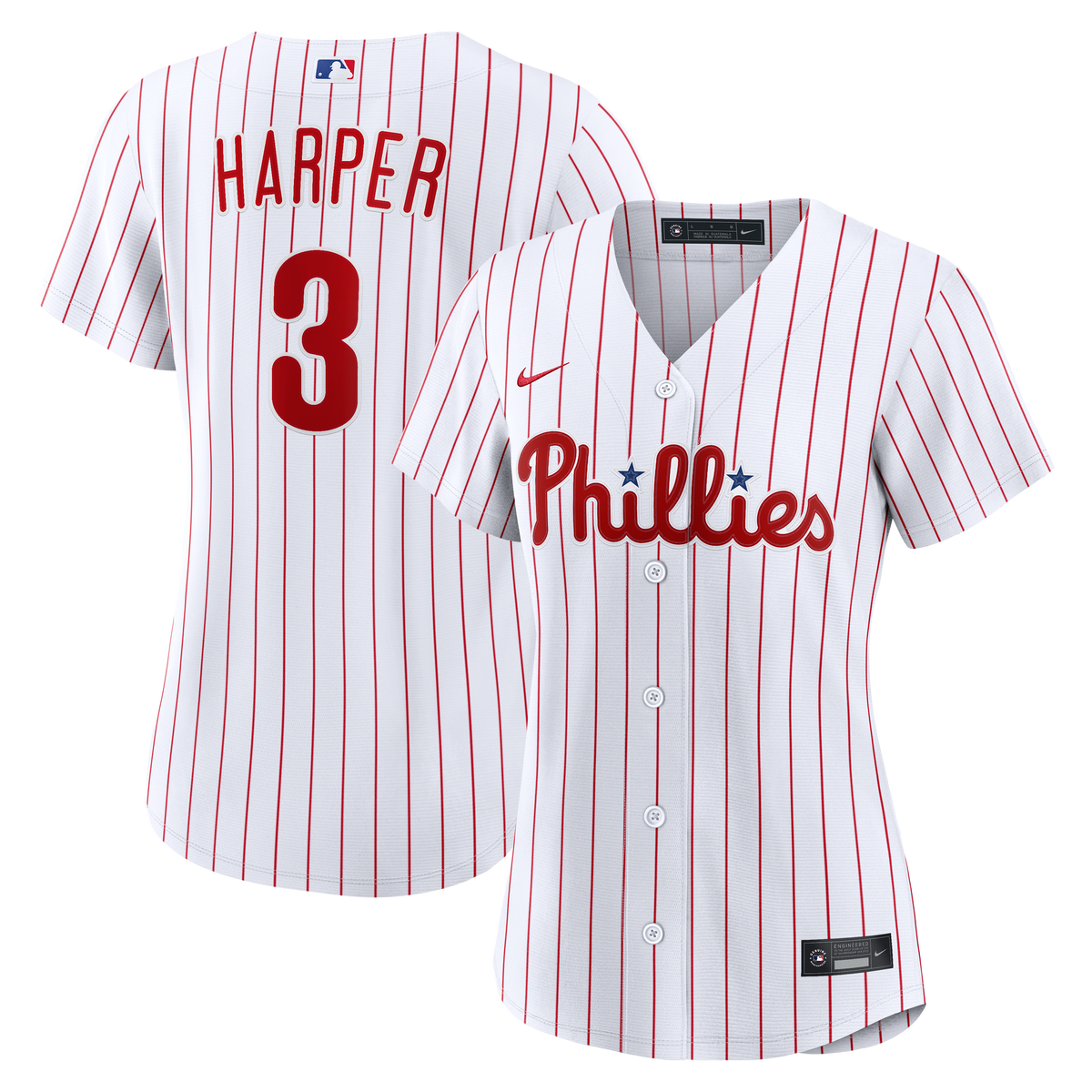 Women's Philadelphia Phillies Bryce Harper Nike White Home Replica Jersey - 2