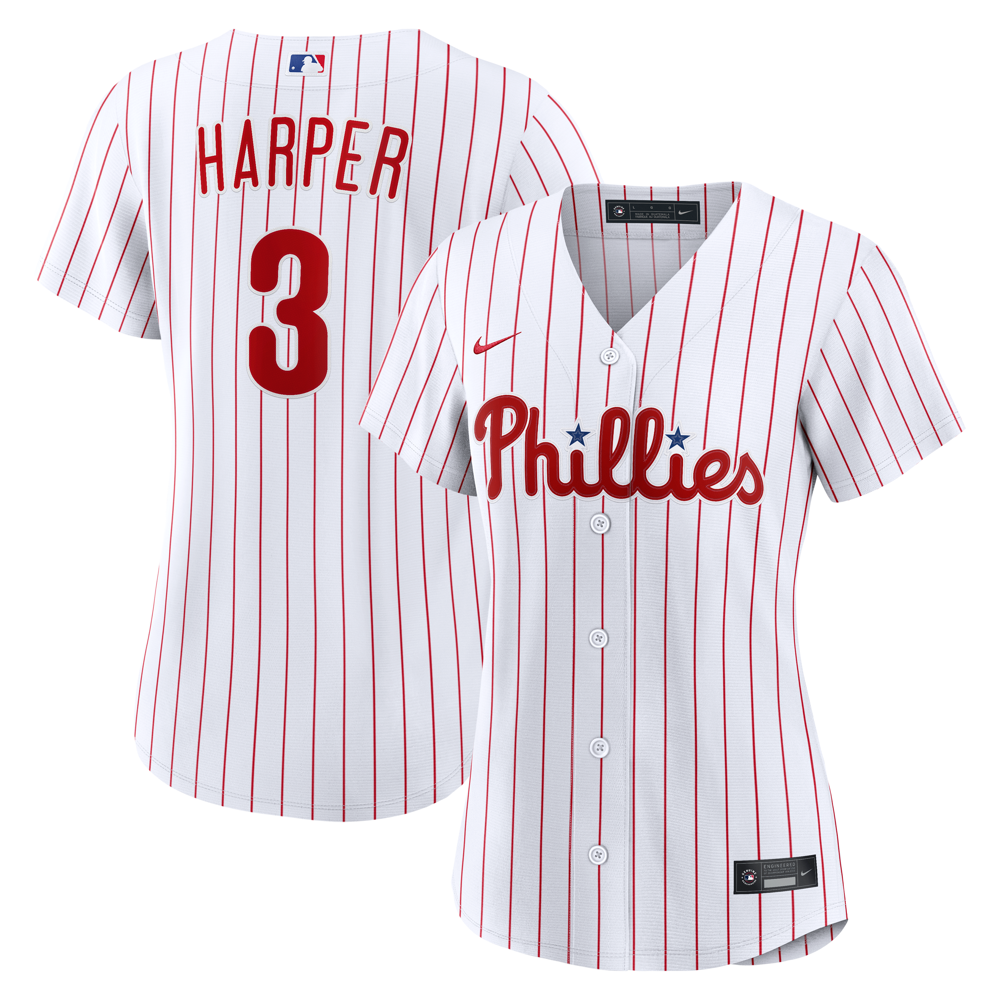 Women's Philadelphia Phillies Bryce Harper Nike White Home Replica Jersey