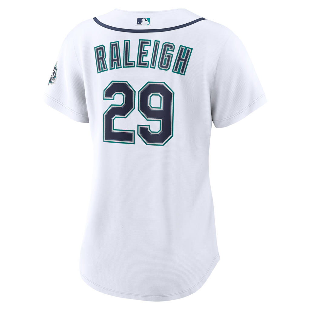 Women's Seattle Mariners Cal Raleigh Nike White Home 50th Season Stadium Jersey - 4
