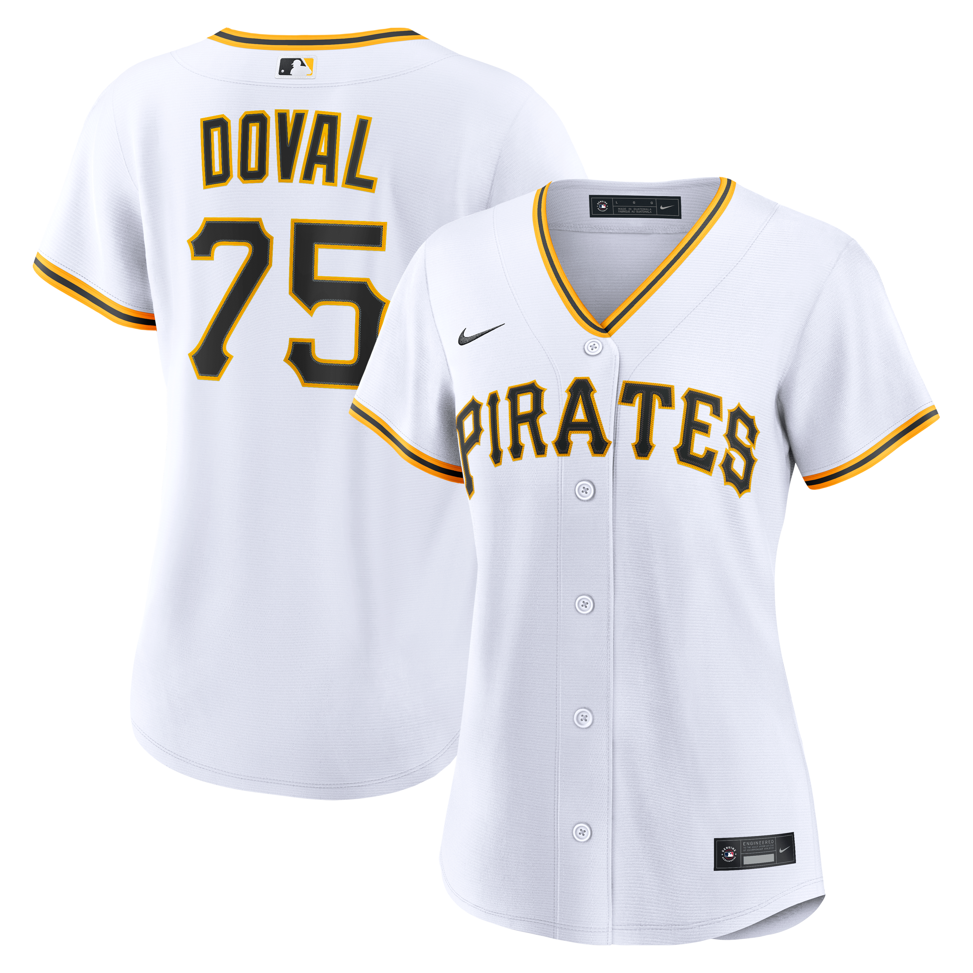 Women's Pittsburgh Pirates Camilo Doval Nike White Home Replica Jersey - 2