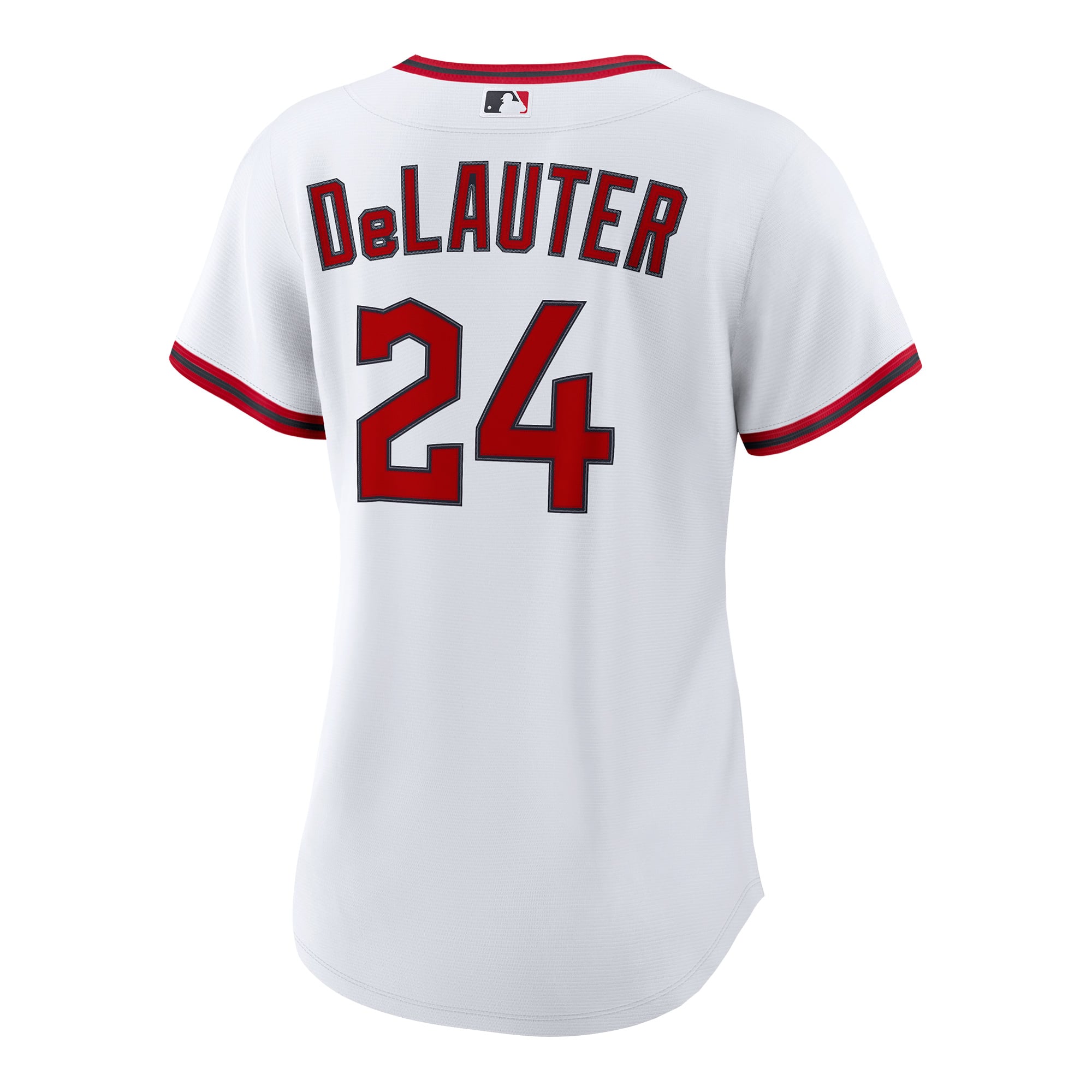 Women's Cleveland Guardians Chase DeLauter Nike White Home Replica Jersey - 4