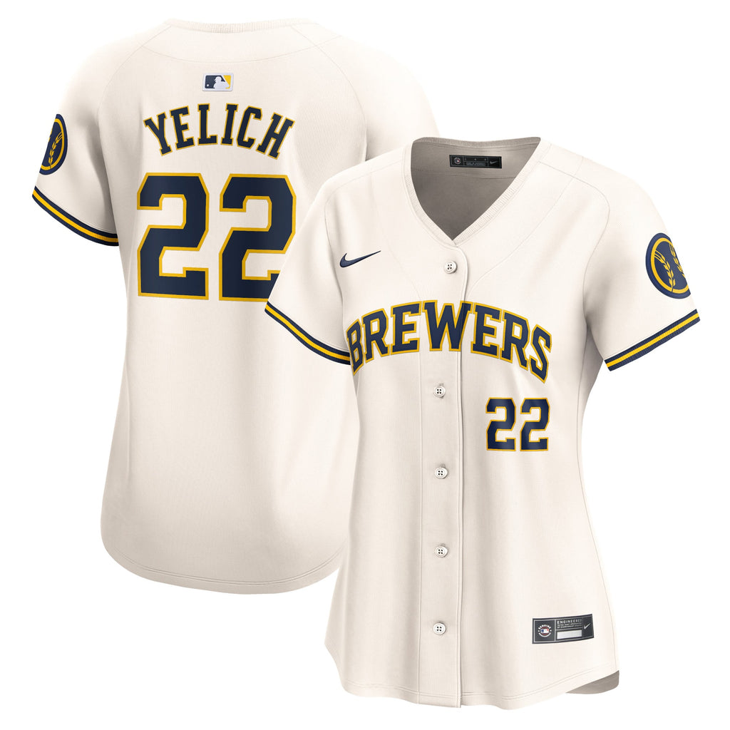 Women's Milwaukee Brewers Christian Yelich Nike Cream Home Limited Player Jersey - 2