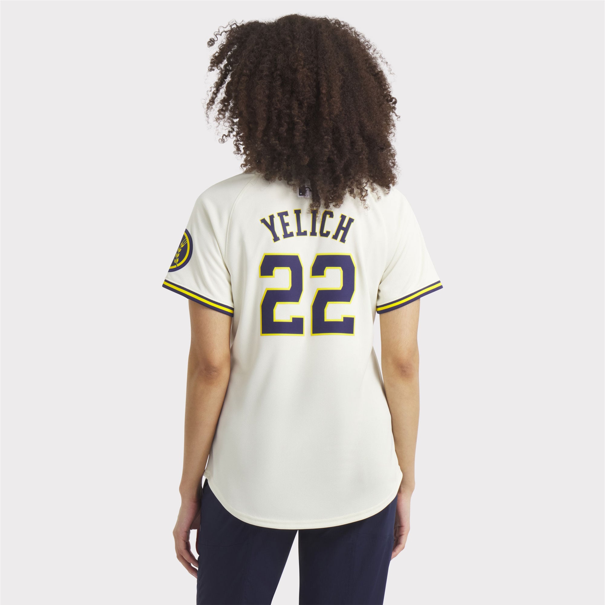 Women's Milwaukee Brewers Christian Yelich Nike Cream Home Limited Player Jersey - 6