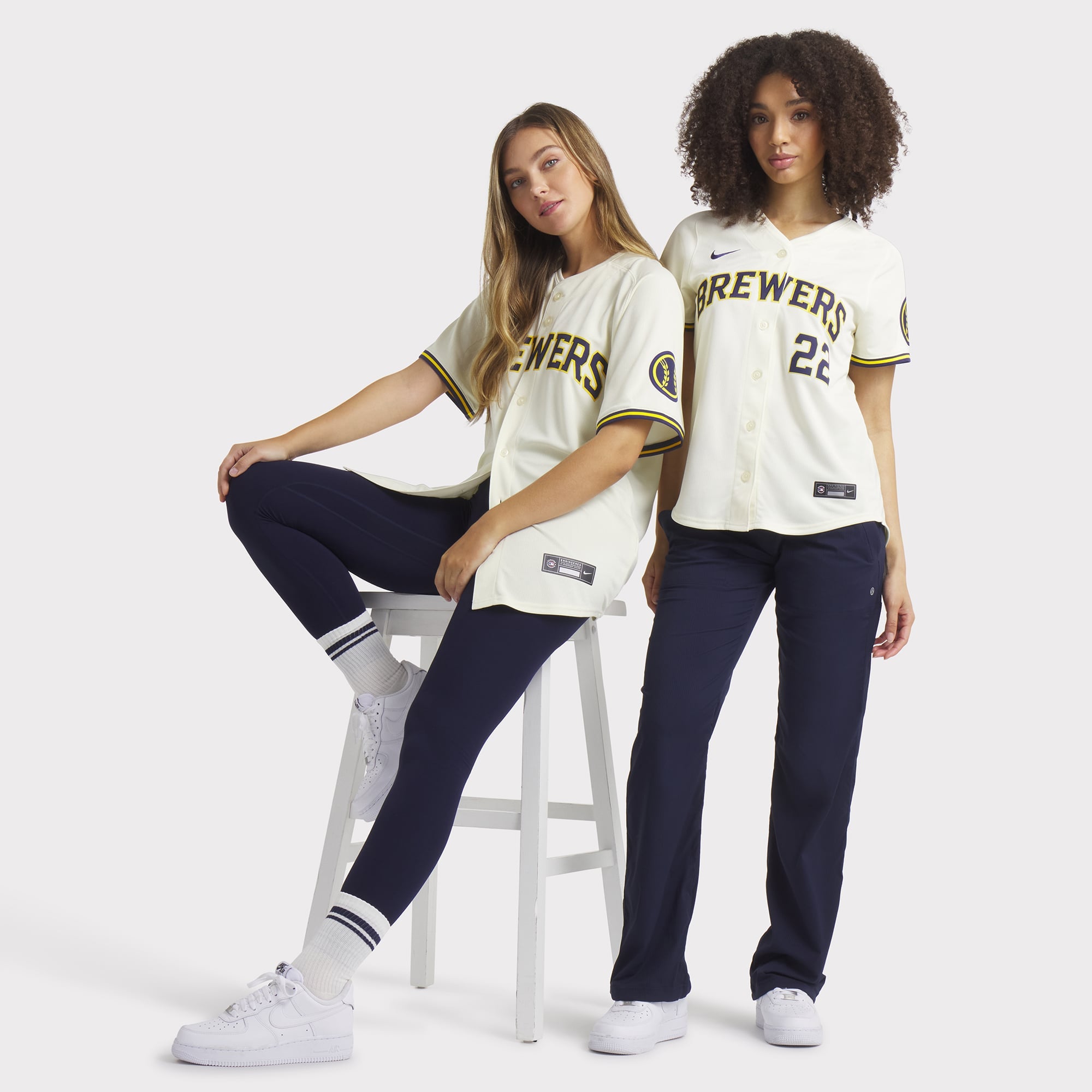 Women's Milwaukee Brewers Christian Yelich Nike Cream Home Limited Player Jersey - 8