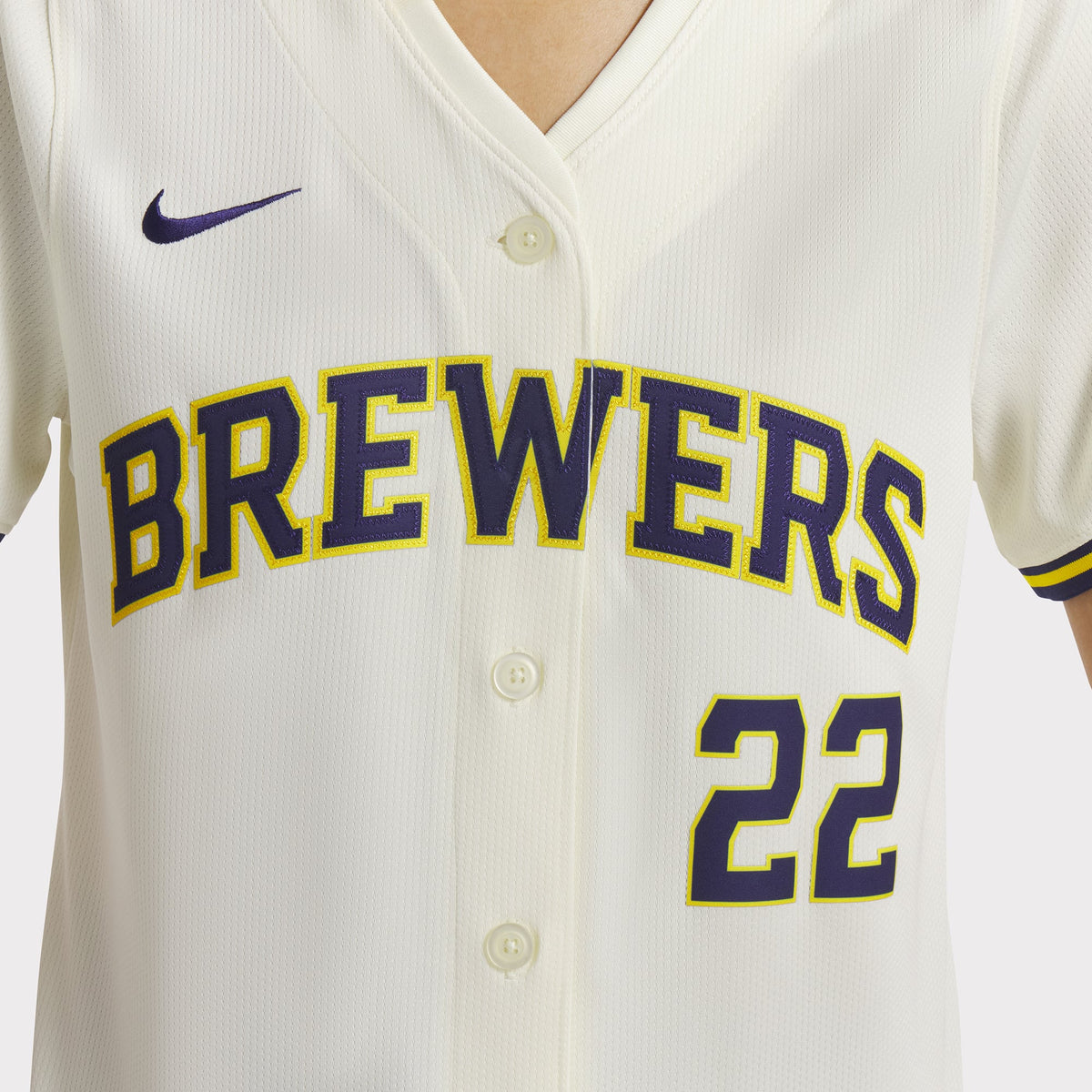 Women's Milwaukee Brewers Christian Yelich Nike Cream Home Limited Player Jersey - 10
