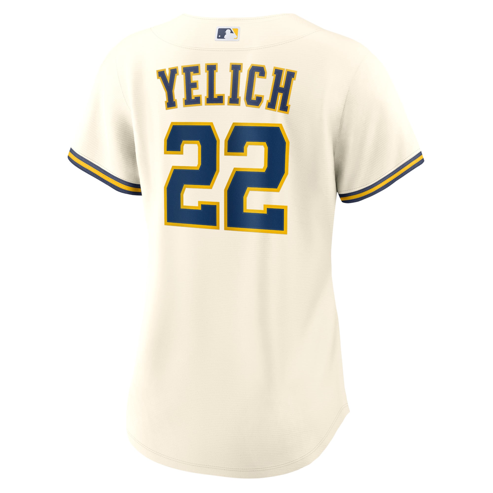 Women's Milwaukee Brewers Christian Yelich Nike Cream Home Replica Player Jersey - 4