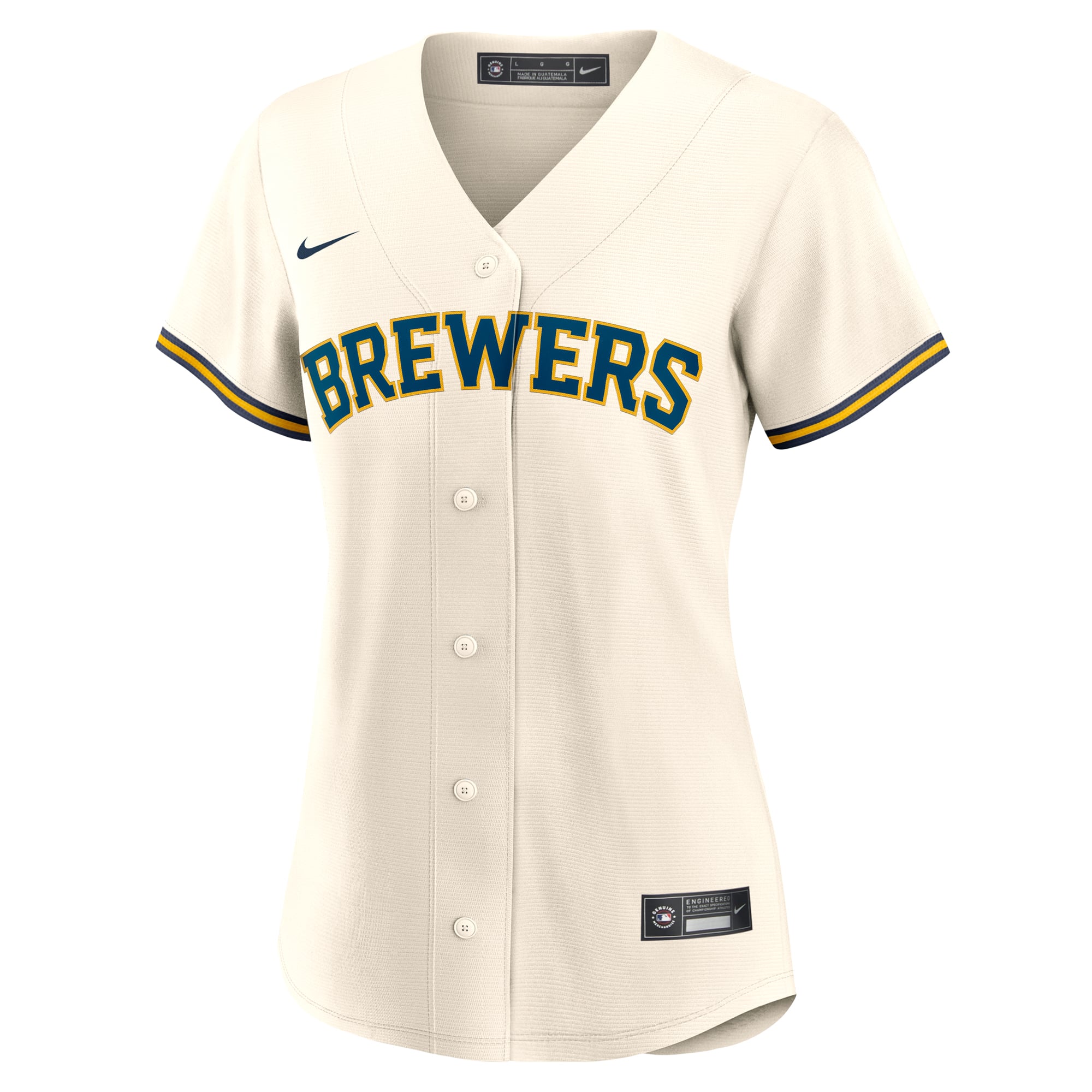 Women's Milwaukee Brewers Christian Yelich Nike White Home Replica Jersey - 3