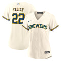 Women's Milwaukee Brewers Christian Yelich Nike White Home Replica Jersey