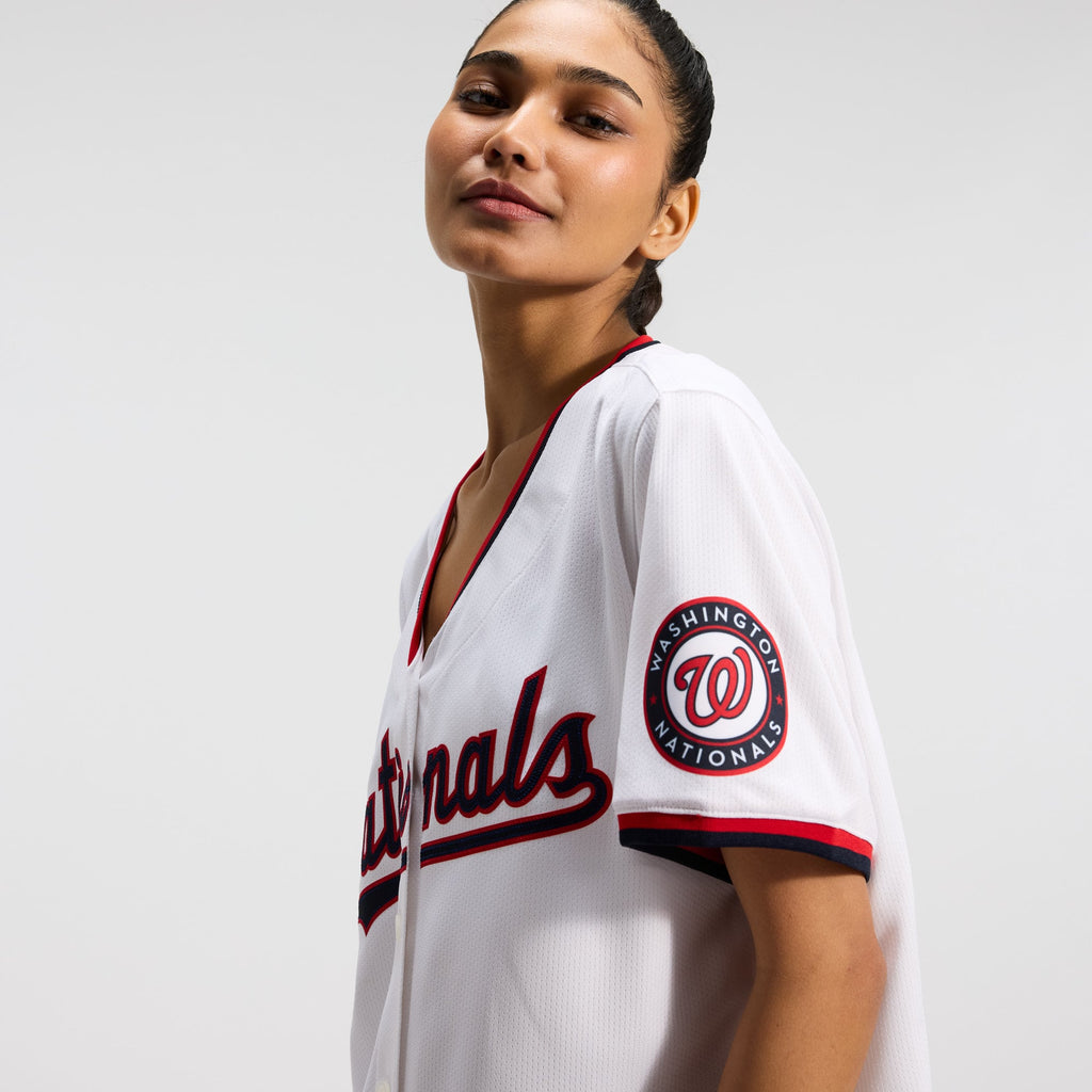 Women's Washington Nationals CJ Abrams Nike White Home Limited Player Jersey - 11