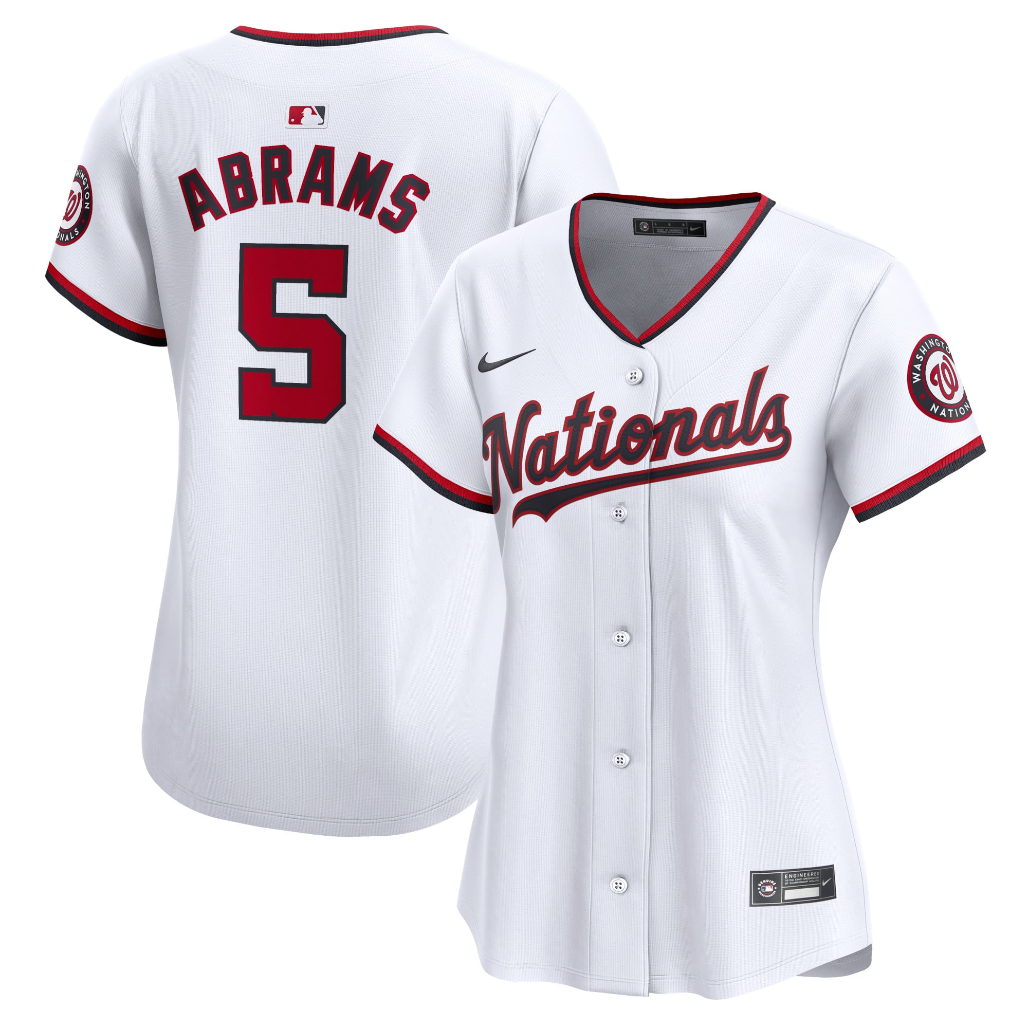 Women's Washington Nationals CJ Abrams Nike White Home Limited Player Jersey - 2