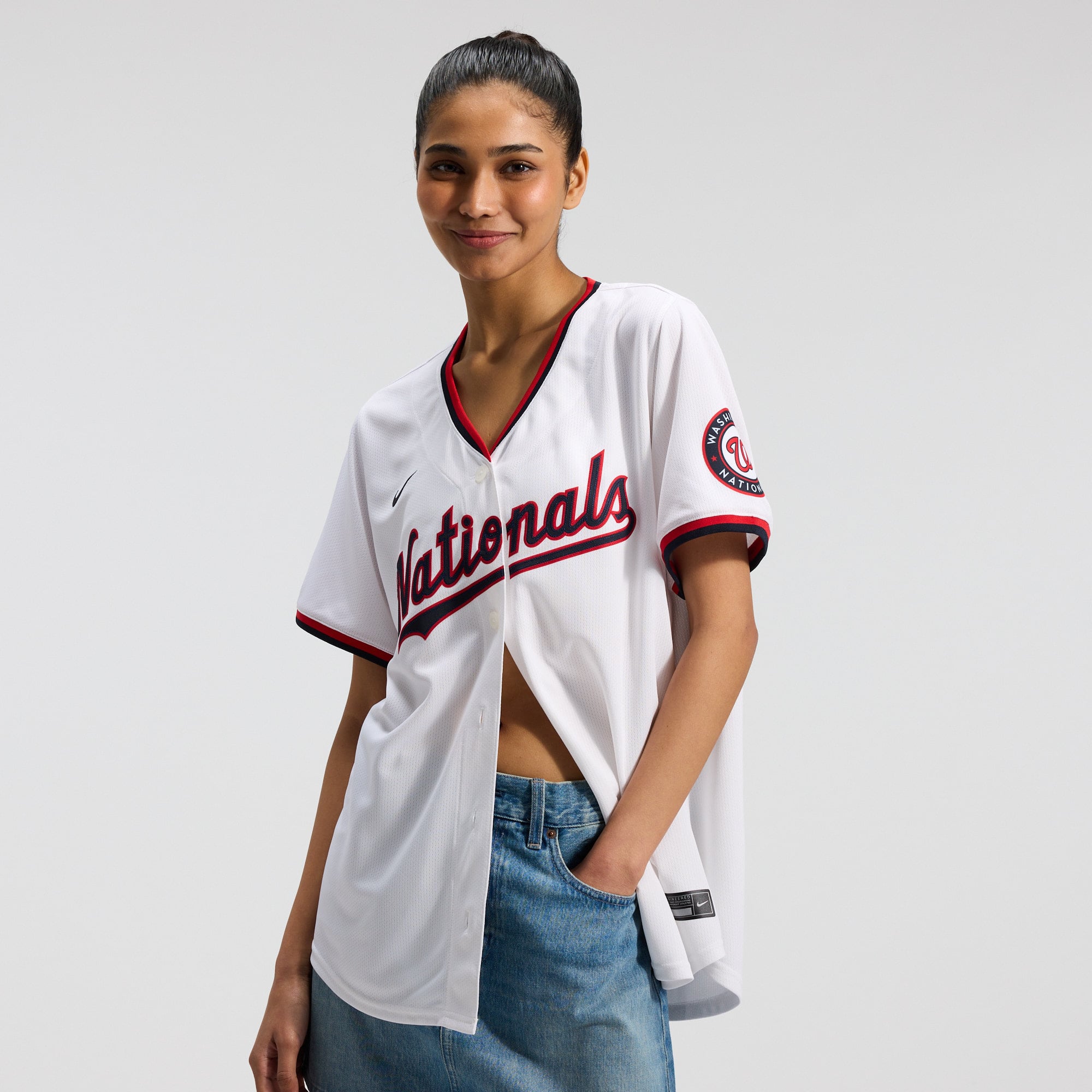 Women's Washington Nationals CJ Abrams Nike White Home Limited Player Jersey - 3