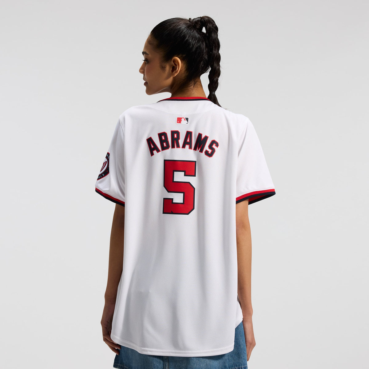 Women's Washington Nationals CJ Abrams Nike White Home Limited Player Jersey - 4