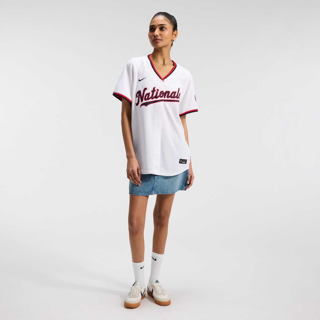 Women's Washington Nationals CJ Abrams Nike White Home Limited Player Jersey - 5