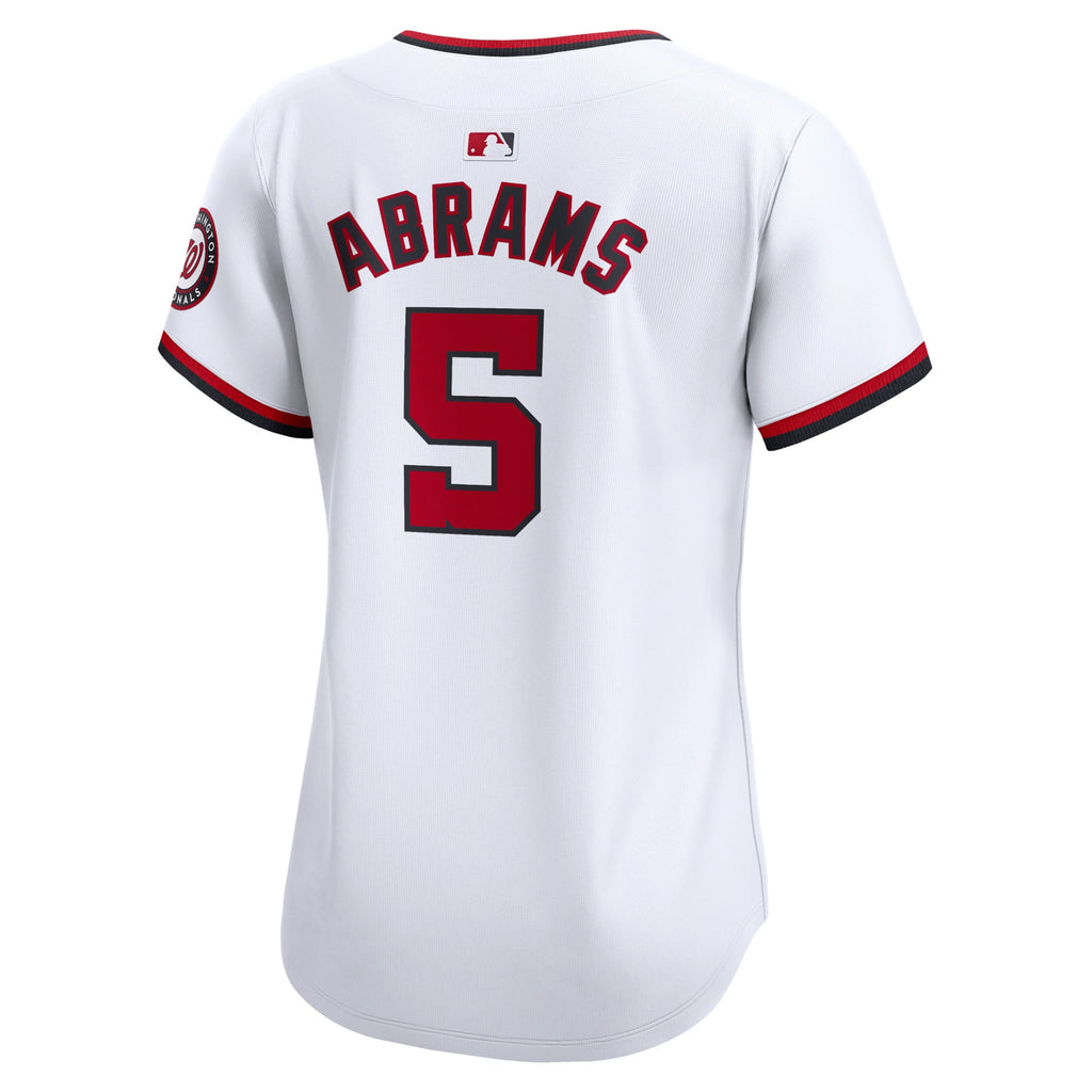 Women's Washington Nationals CJ Abrams Nike White Home Limited Player Jersey - 8