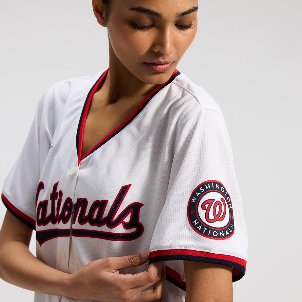 Women's Washington Nationals CJ Abrams Nike White Home Limited Player Jersey - 9