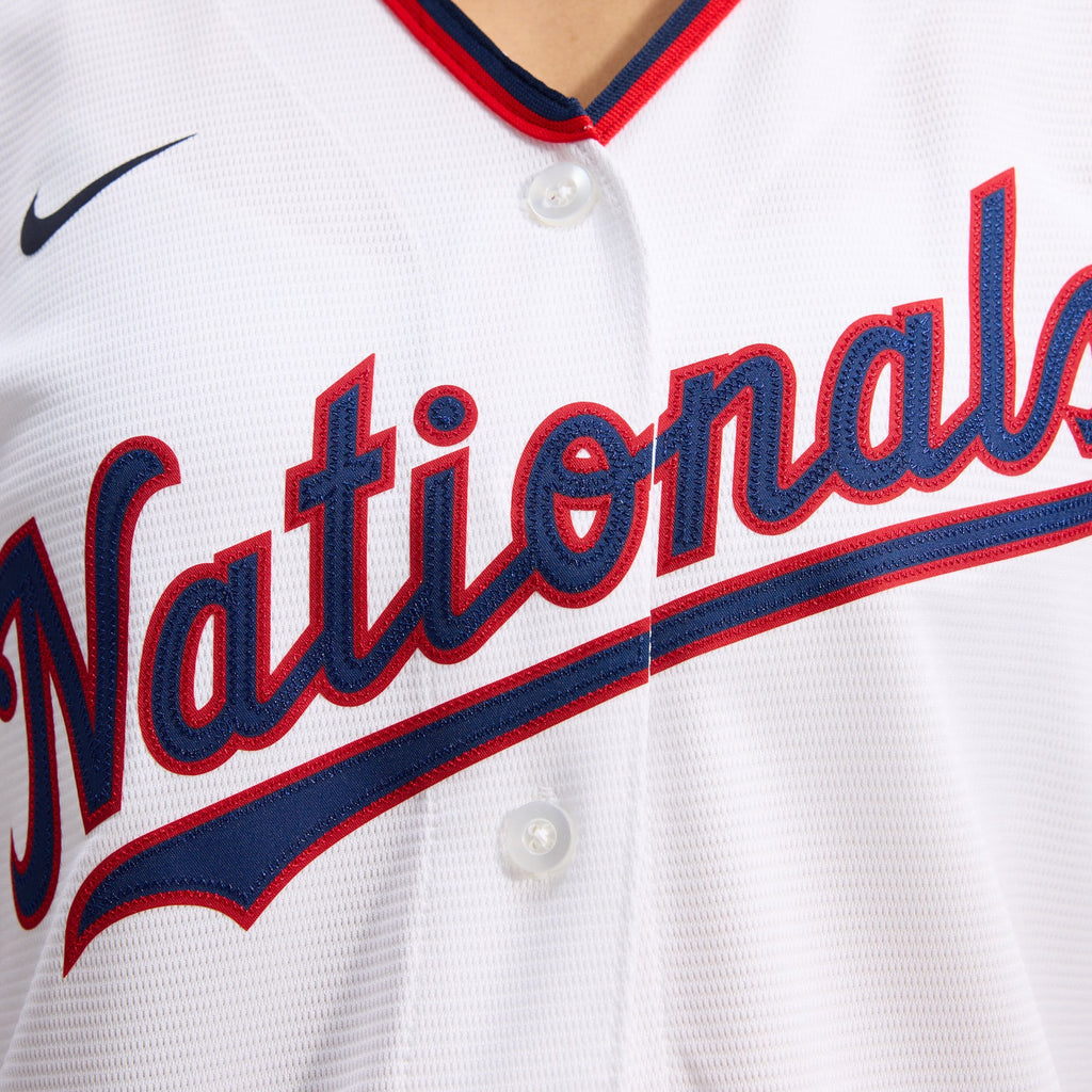 Women's Washington Nationals CJ Abrams Nike White Home Replica Player Jersey - 12