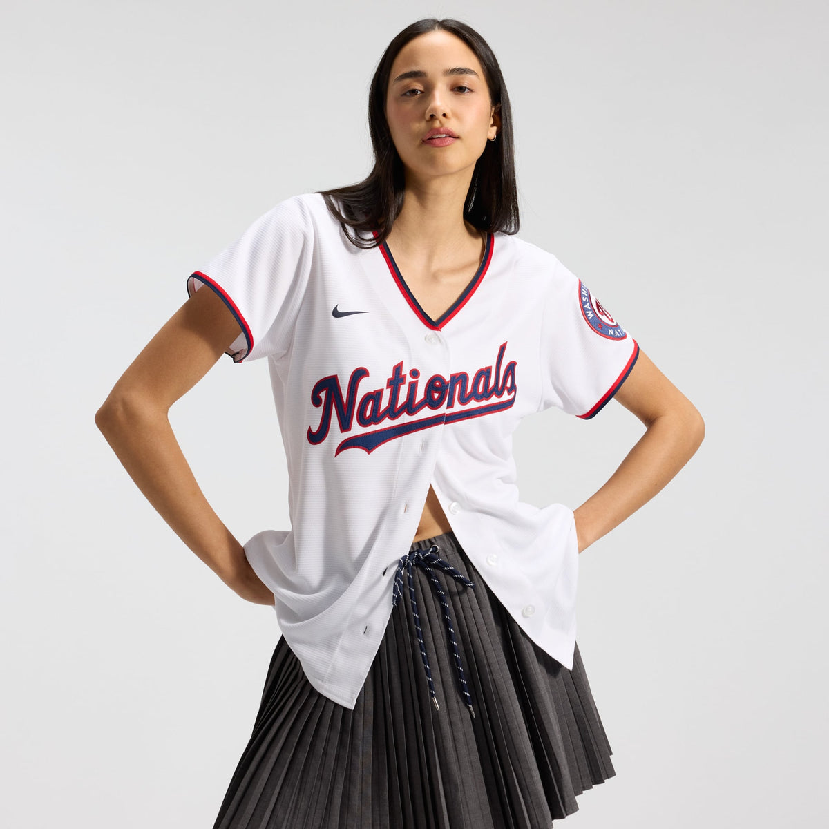 Women's Washington Nationals CJ Abrams Nike White Home Replica Player Jersey - 3