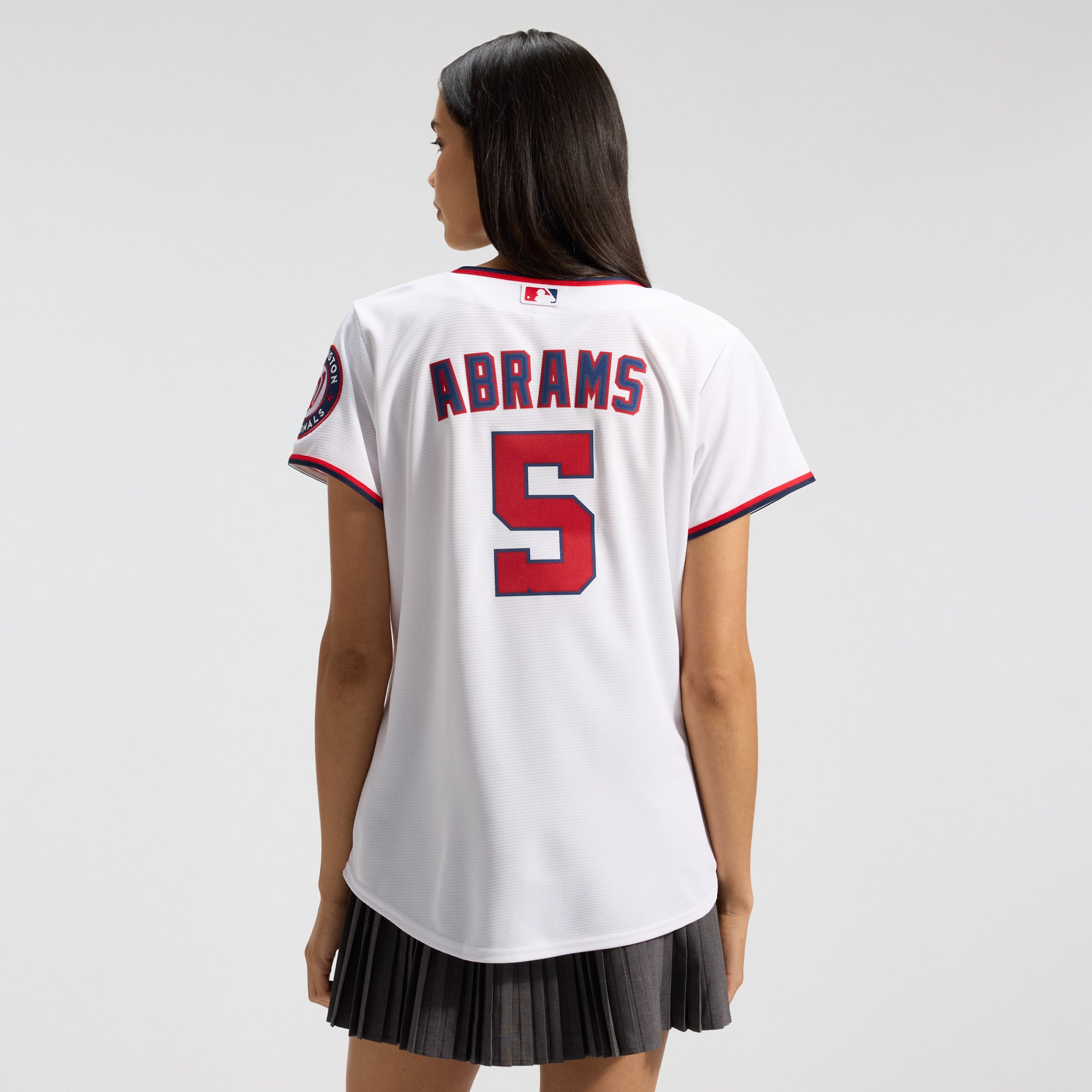 Women's Washington Nationals CJ Abrams Nike White Home Replica Player Jersey - 4