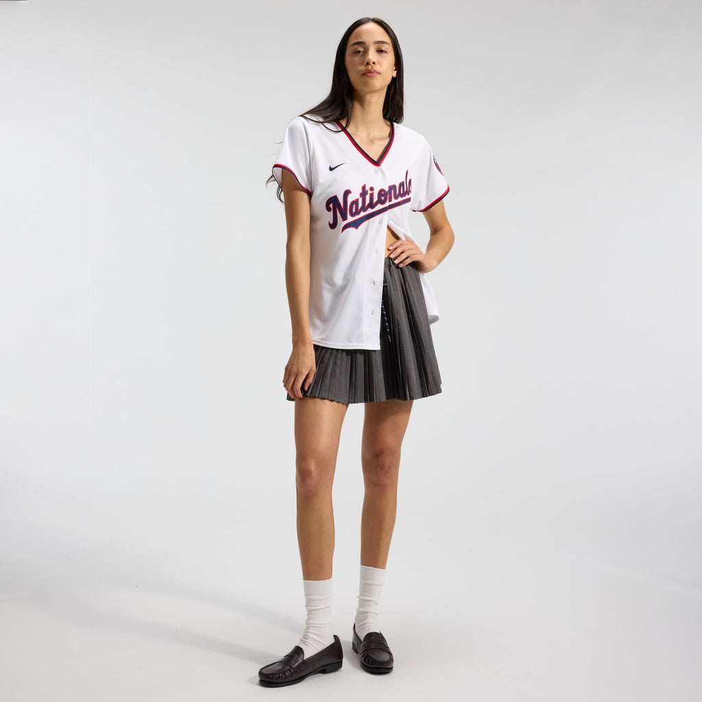 Women's Washington Nationals CJ Abrams Nike White Home Replica Player Jersey - 5