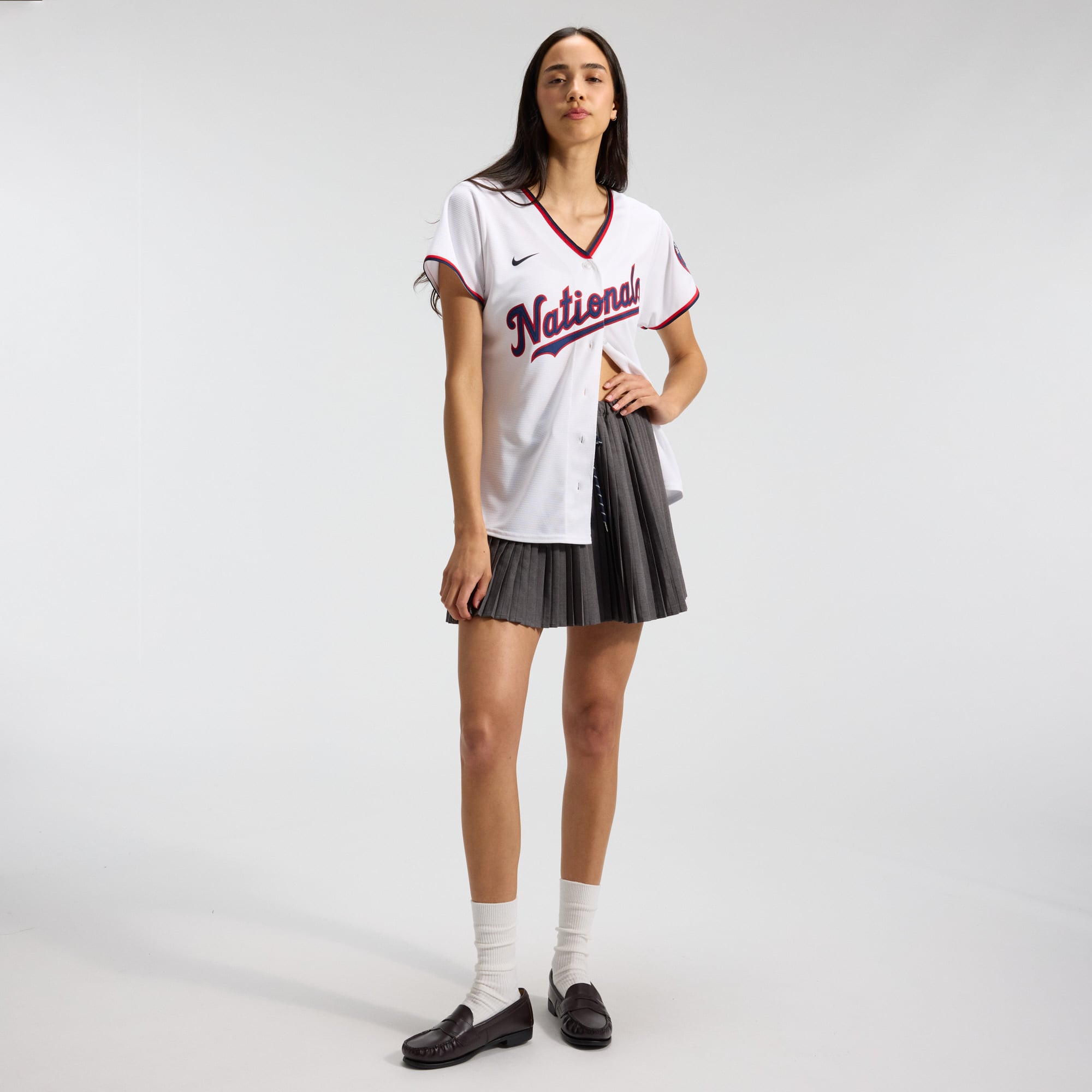 Women's Washington Nationals CJ Abrams Nike White Home Replica Player Jersey - 5
