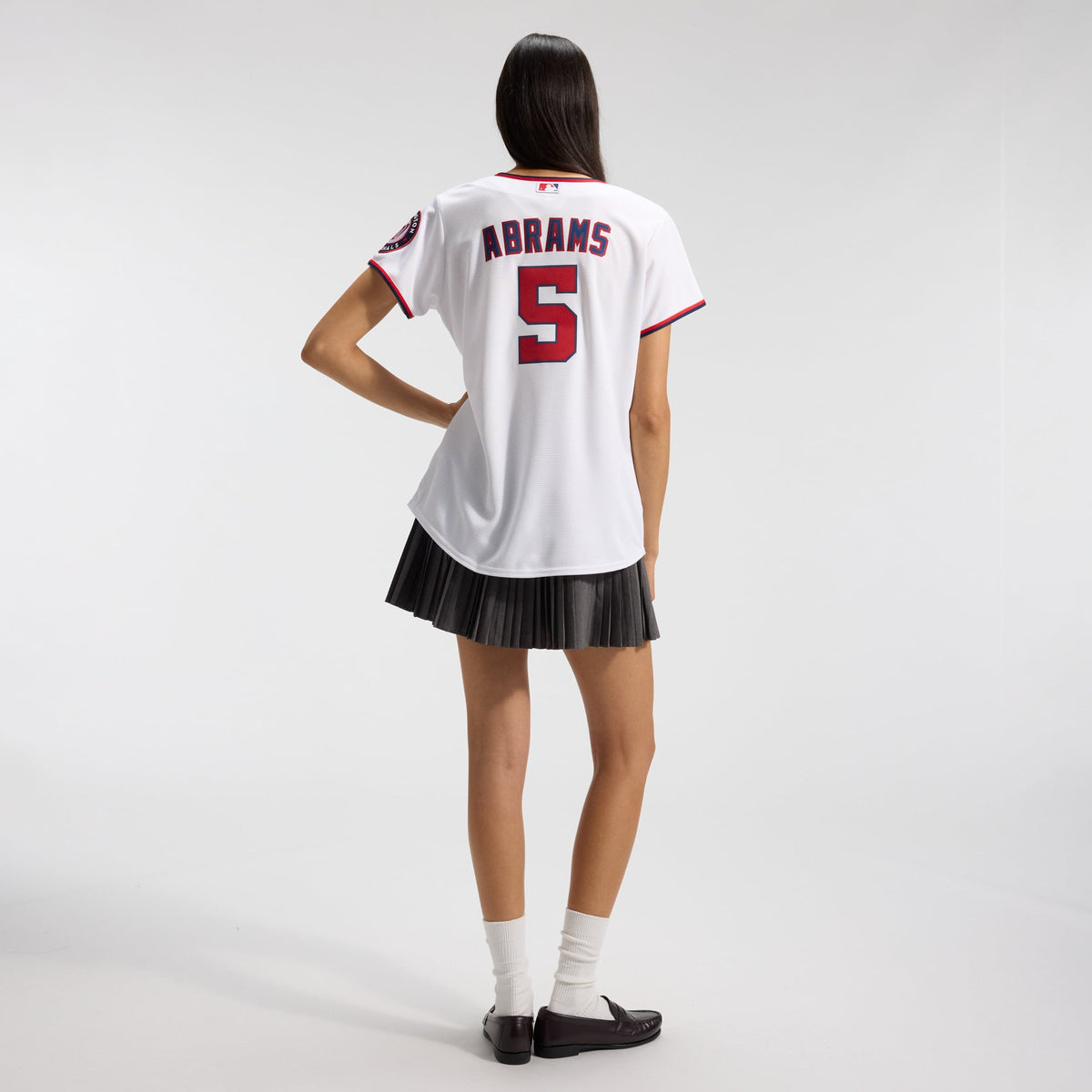 Women's Washington Nationals CJ Abrams Nike White Home Replica Player Jersey - 6