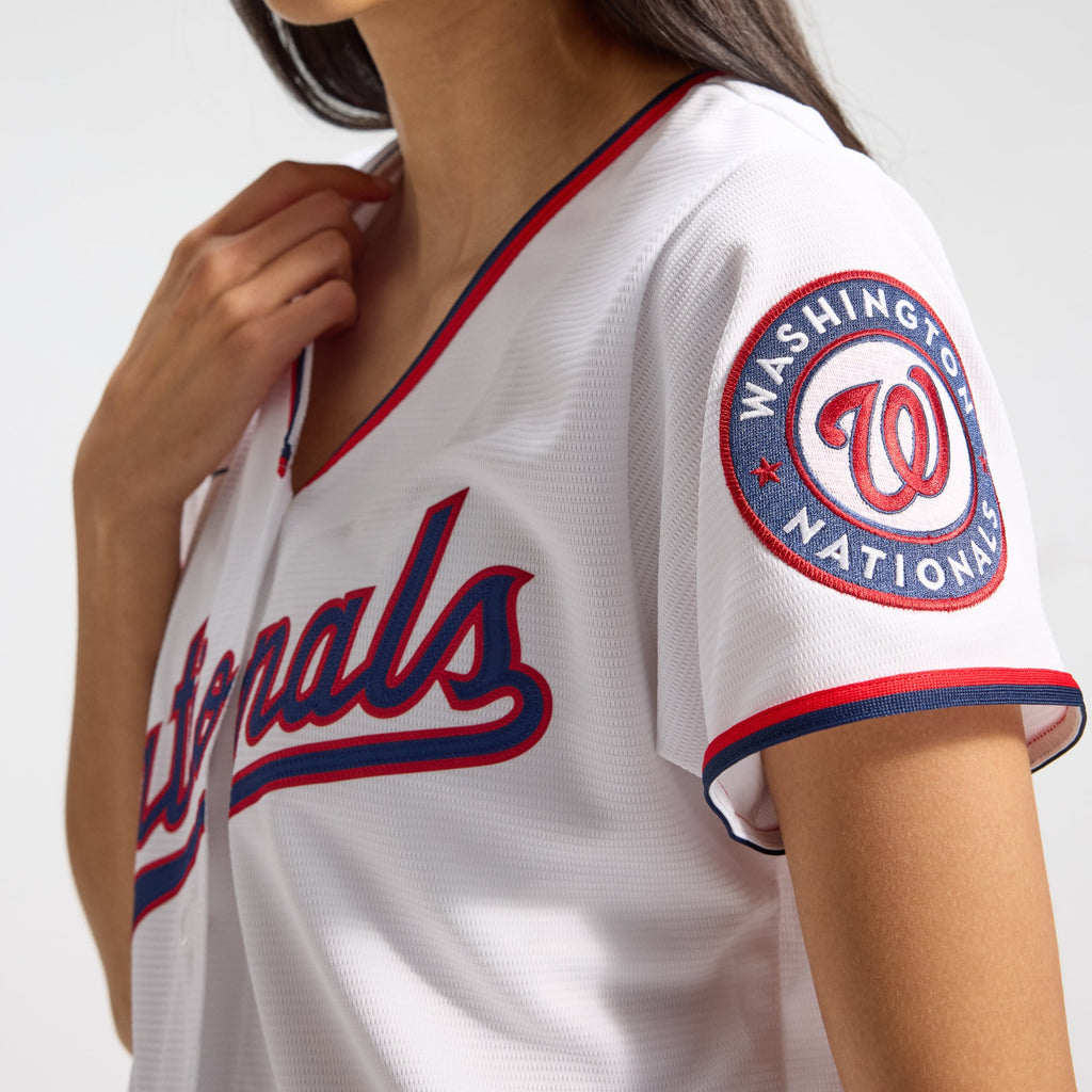 Women's Washington Nationals CJ Abrams Nike White Home Replica Player Jersey - 9