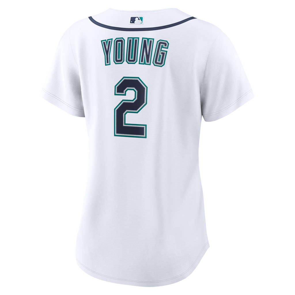 Women's Seattle Mariners Cole Young Nike White Home Replica Jersey - 4