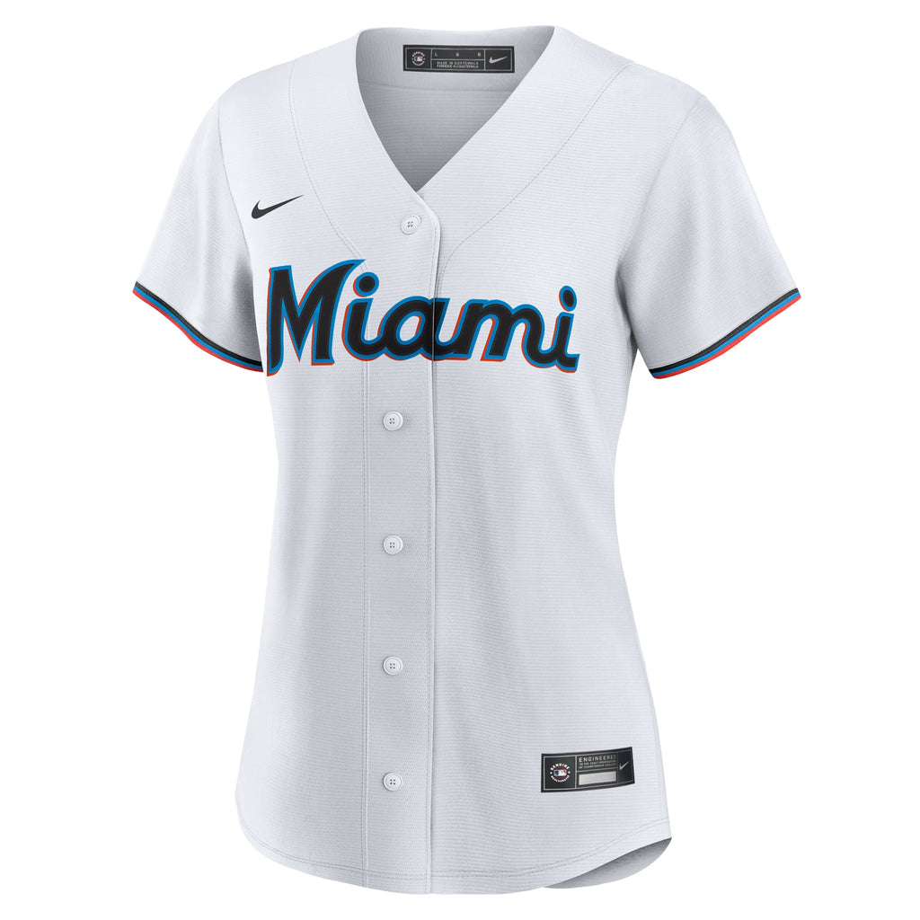 Women's Miami Marlins Connor Norby Nike White Home Replica Jersey - 3