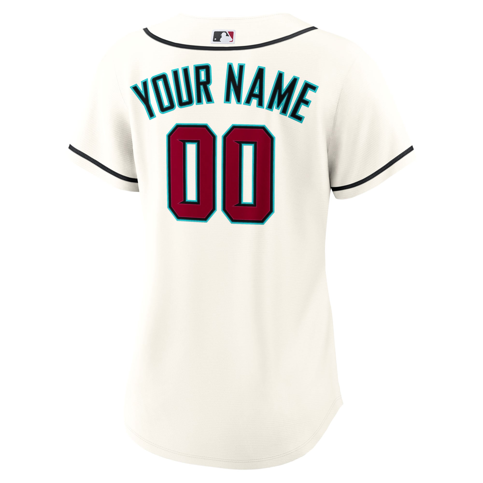 Women's Arizona Diamondbacks Nike Cream Home Custom Replica 2.0 Jersey - 4