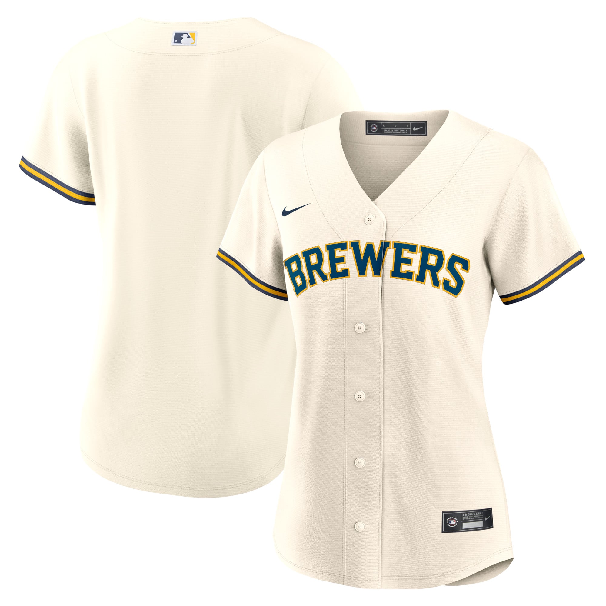 Women's Milwaukee Brewers Nike Cream Home Replica Team Jersey