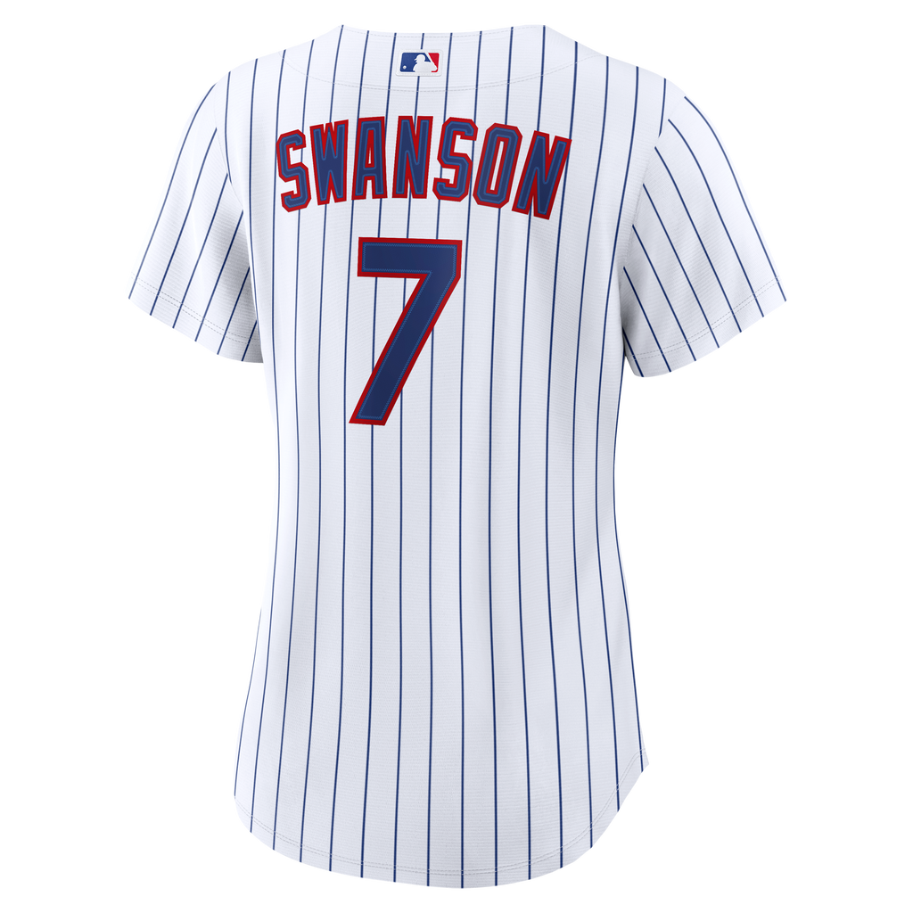 Women's Chicago Cubs Dansby Swanson Nike White Home Replica Jersey - 4