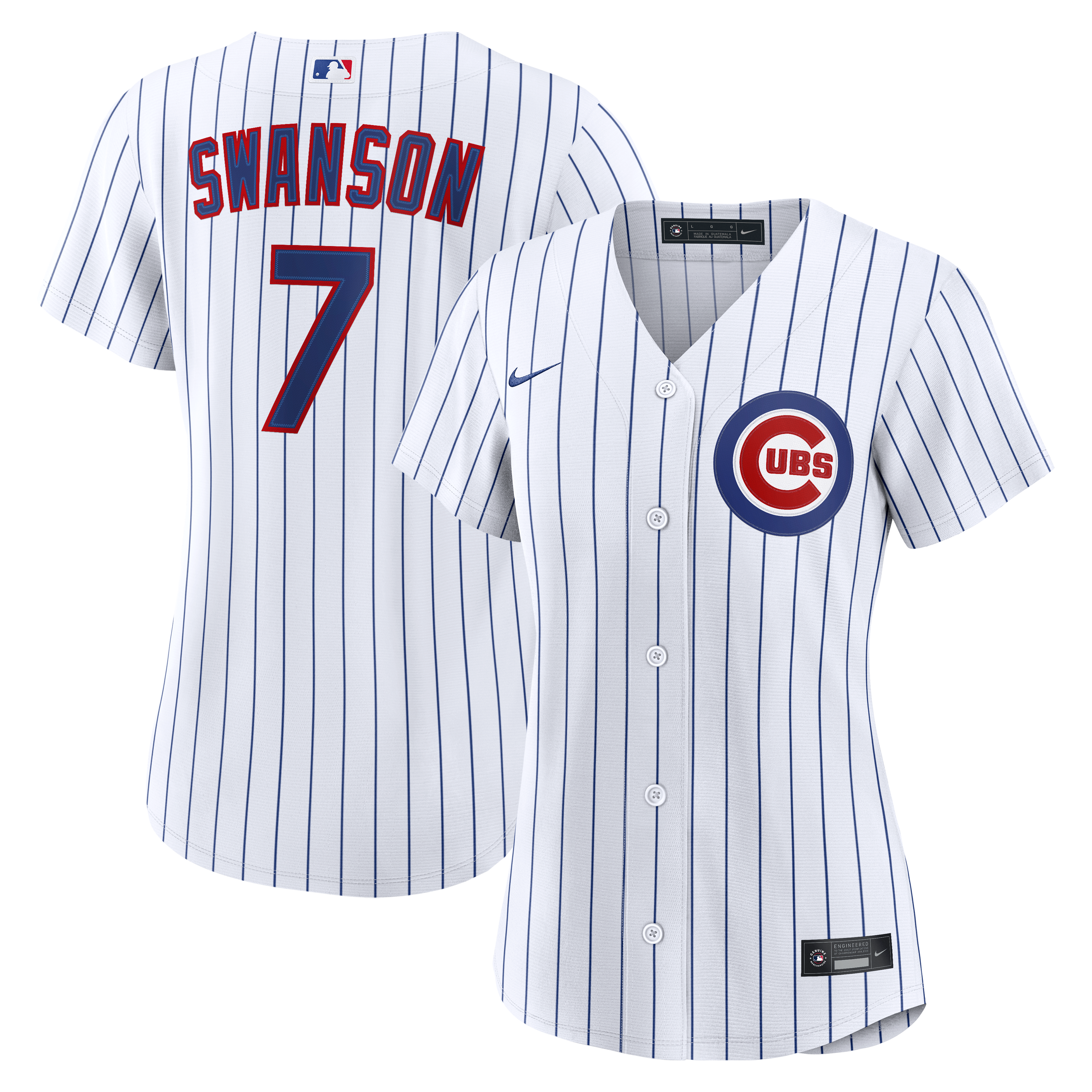 Women's Chicago Cubs Dansby Swanson Nike White Home Replica Jersey