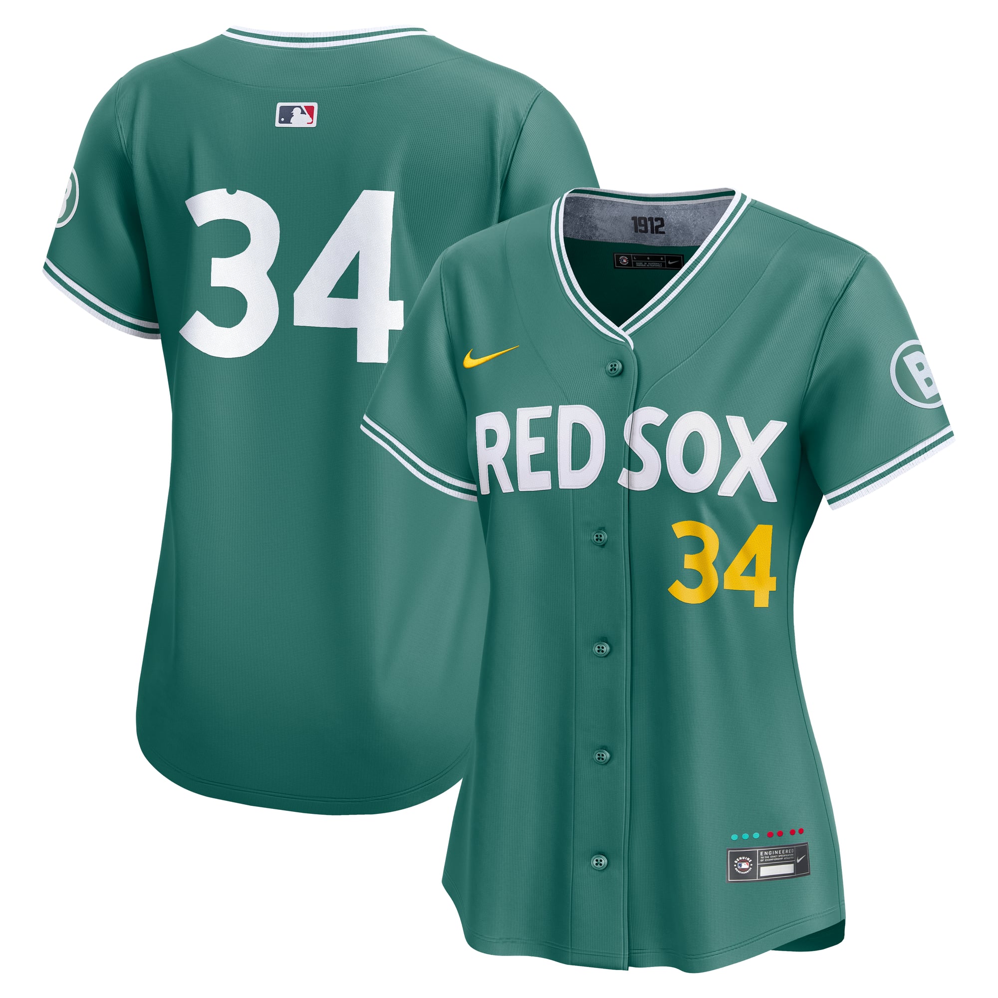 Women's Boston Red Sox David Ortiz Nike Green 2025 City Connect Limited Retired Player Jersey - 2