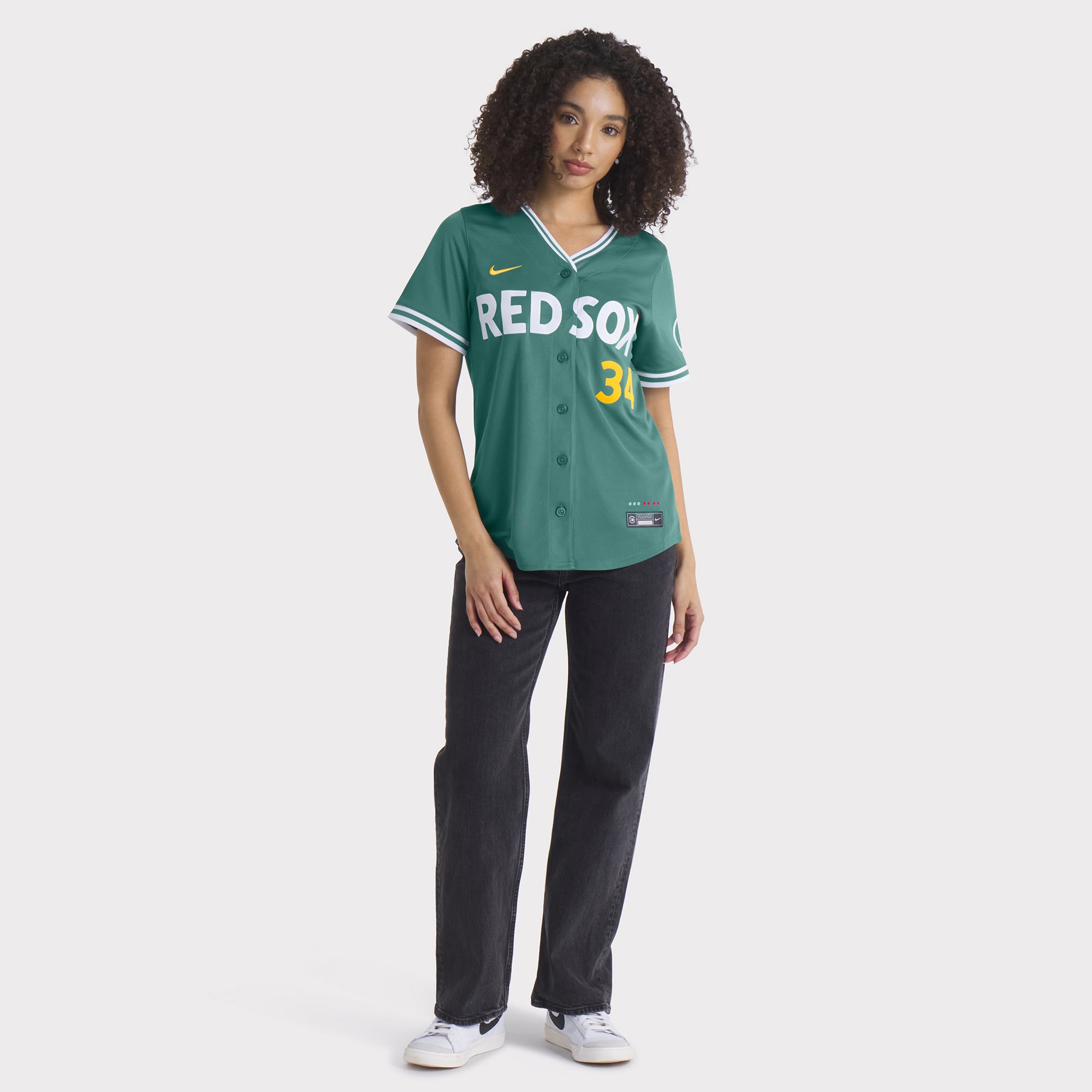 Women's Boston Red Sox David Ortiz Nike Green 2025 City Connect Limited Retired Player Jersey - 7