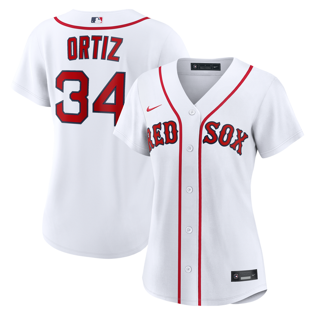 Women's Boston Red Sox David Ortiz Nike White Home Replica Player Jersey - 2