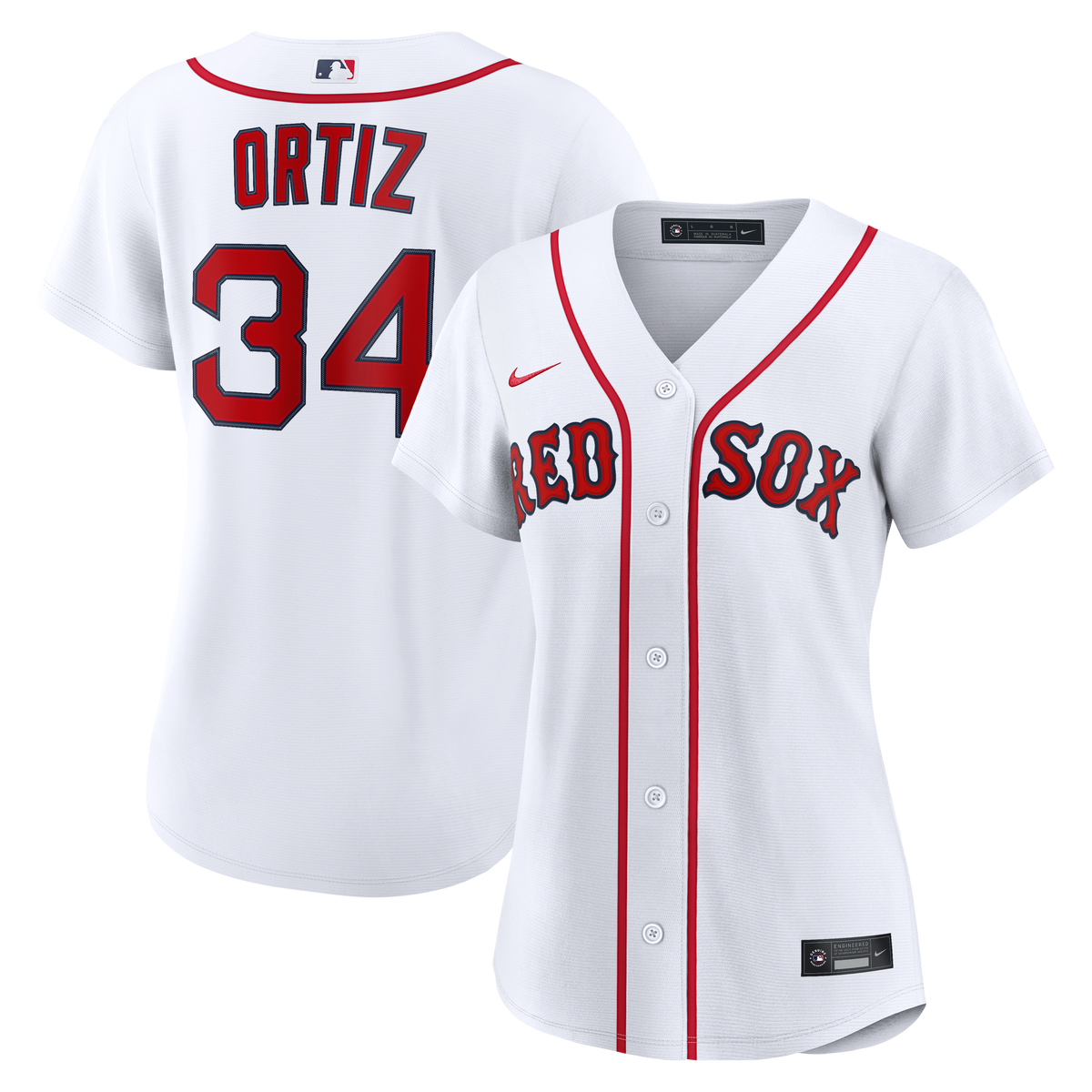 Women's Boston Red Sox David Ortiz Nike White Home Replica Player Jersey - 2