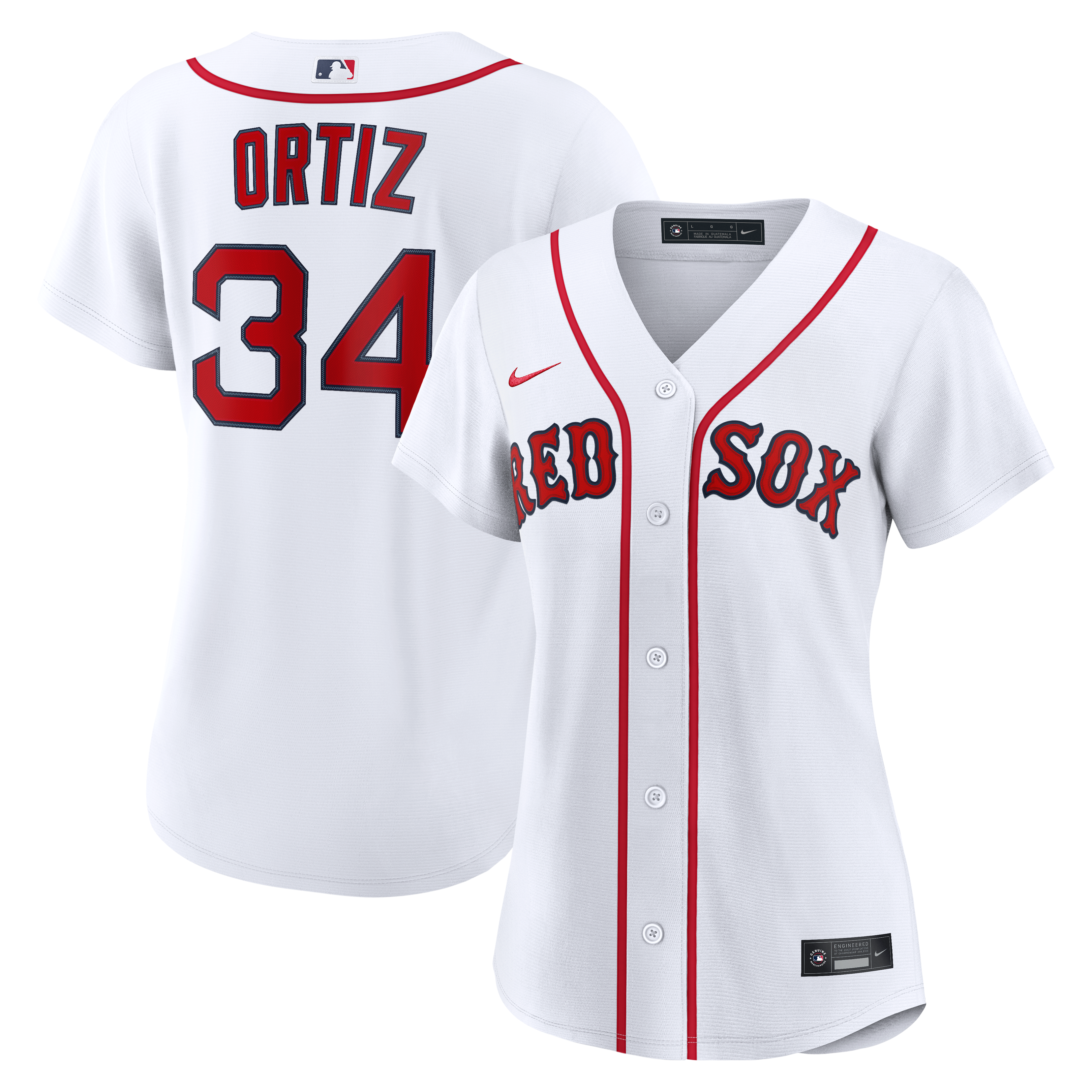 Women's Boston Red Sox David Ortiz Nike White Home Replica Player Jersey