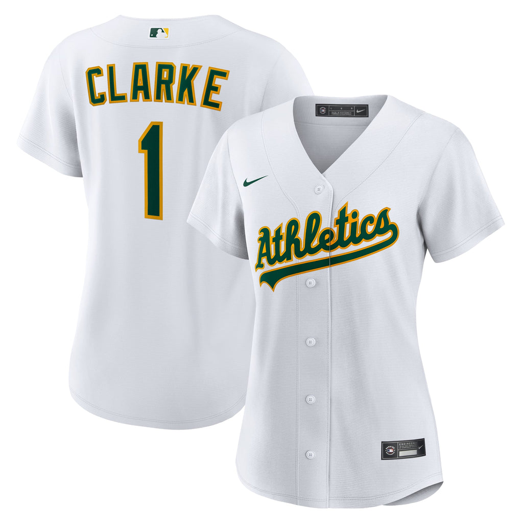 Women's Athletics Denzel Clarke Nike White Home Replica Jersey - 2