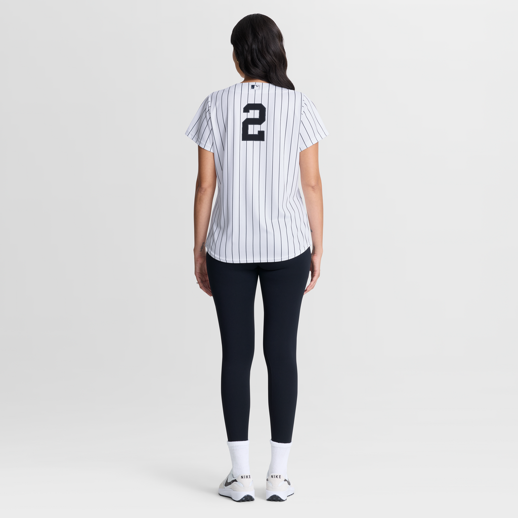 Women's New York Yankees Derek Jeter Nike White Home Retired Replica Jersey - 4