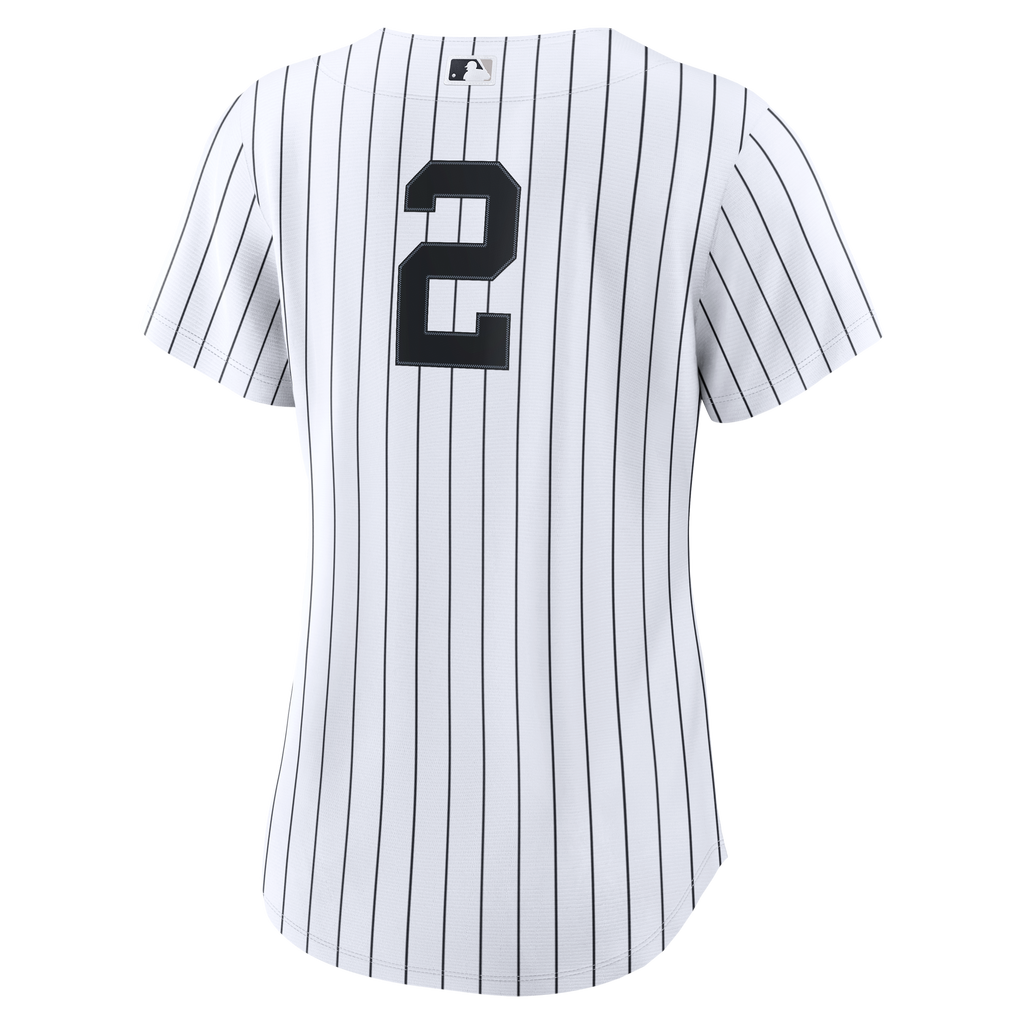 Women's New York Yankees Derek Jeter Nike White Home Retired Replica Jersey - 6