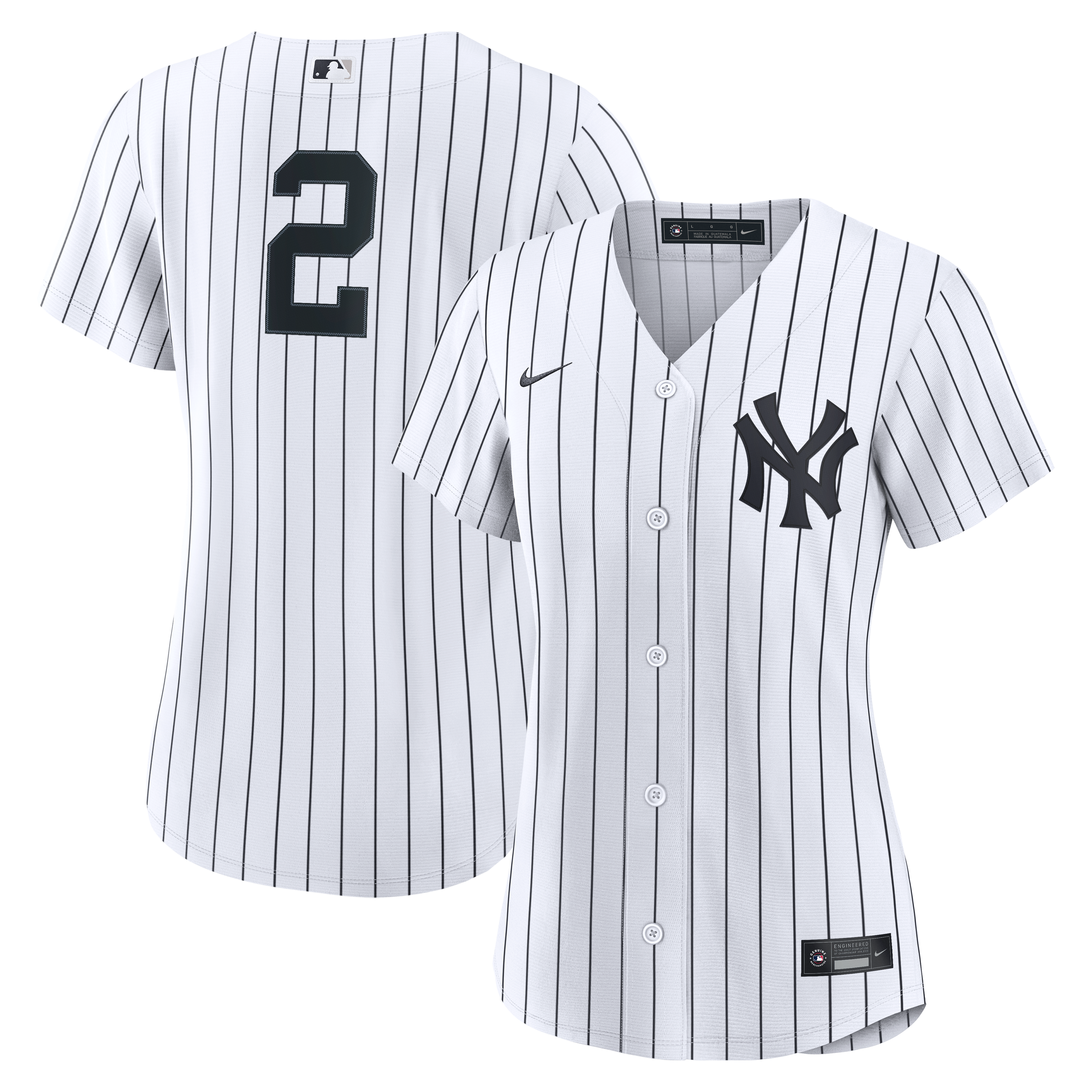 Women's New York Yankees Derek Jeter Nike White Home Retired Replica Jersey