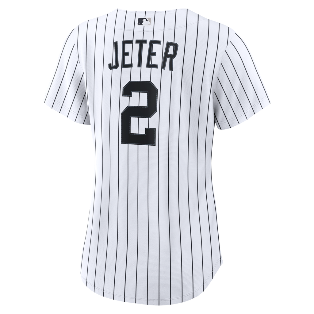 Women's New York Yankees Derek Jeter Nike White Home Retired Replica Jersey - 4