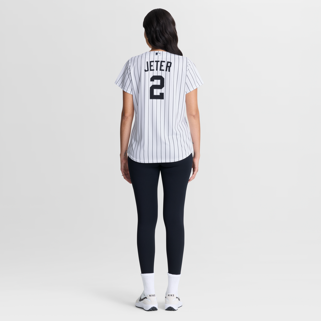 Women's New York Yankees Derek Jeter Nike White Home Retired Replica Jersey - 6