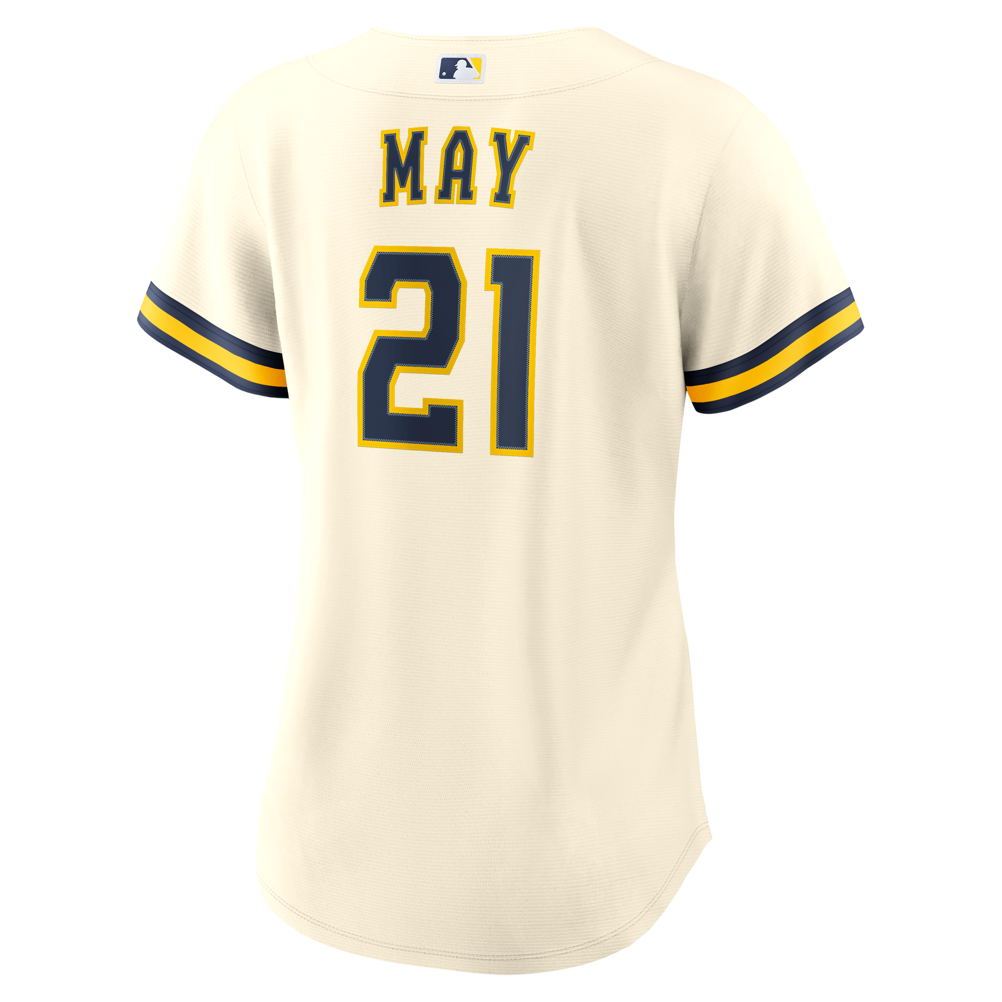 Women's Milwaukee Brewers Dustin May Nike Cream Home Replica Jersey - 6