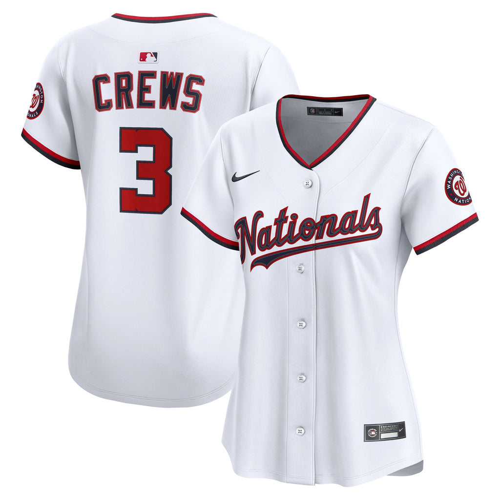 Women's Washington Nationals Dylan Crews Nike White Home Limited Player Jersey - 2