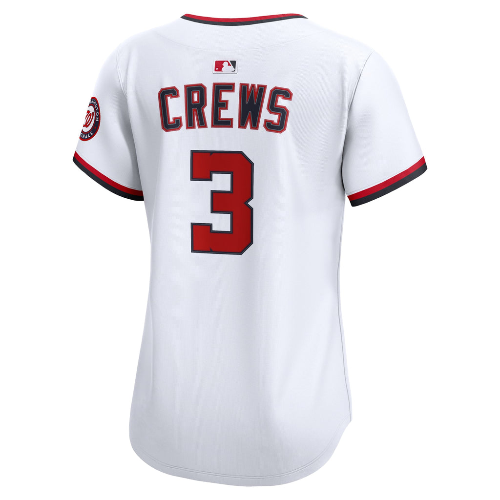 Women's Washington Nationals Dylan Crews Nike White Home Limited Player Jersey - 4
