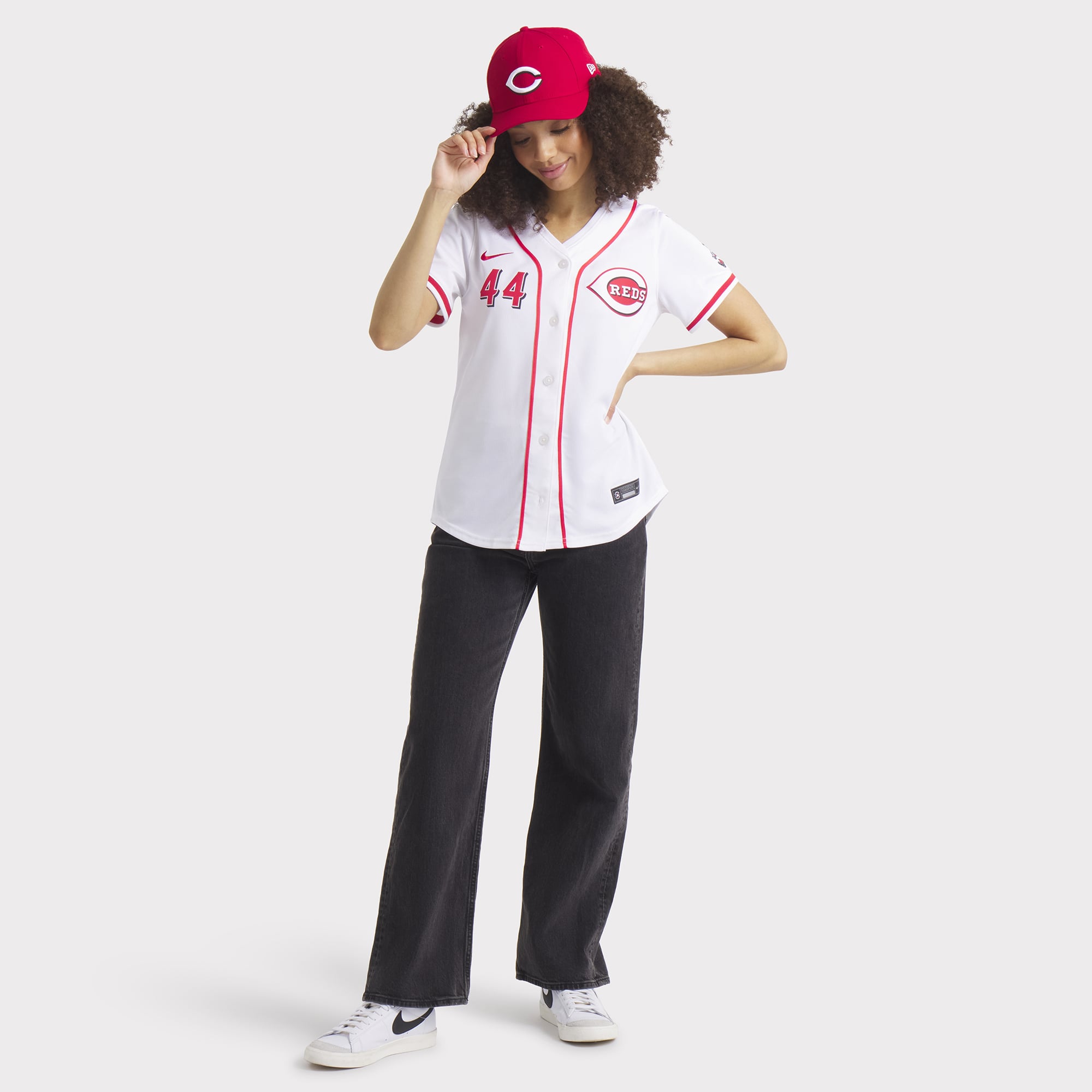 Women's Cincinnati Reds Elly De La Cruz Nike White Home Limited Player Jersey - 8